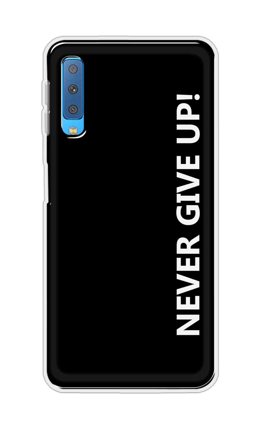 Coberta Back Cover For Samsung Galaxy A7 (2018) Back Cover Stylish Case - Never Give Up in Black Design D16656