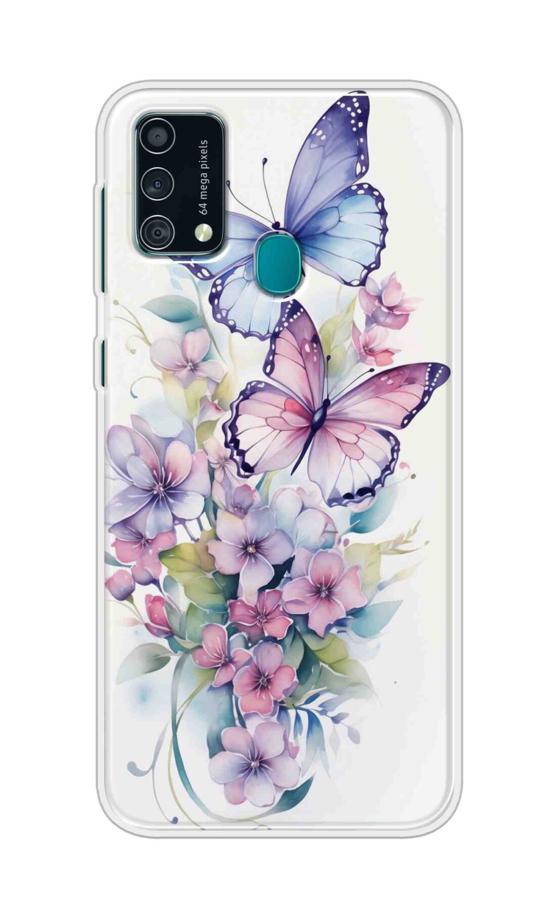Coberta Back Cover For Samsung Galaxy F41 Back Cover Stylish Case - Butterfly with Flowers Design D16524