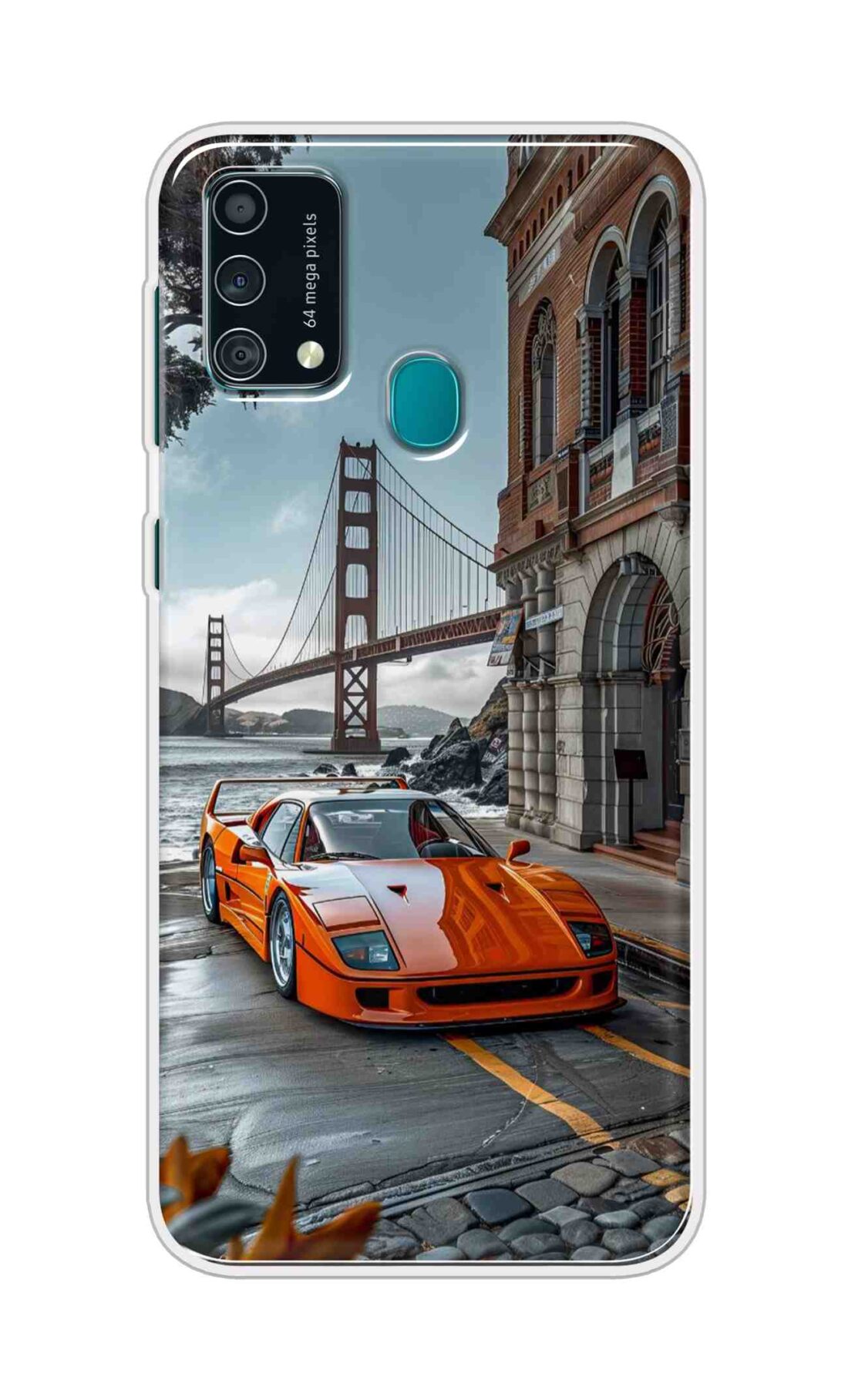 Coberta Back Cover For Samsung Galaxy F41 Back Cover Stylish Case - Modified Red Car Design D16592