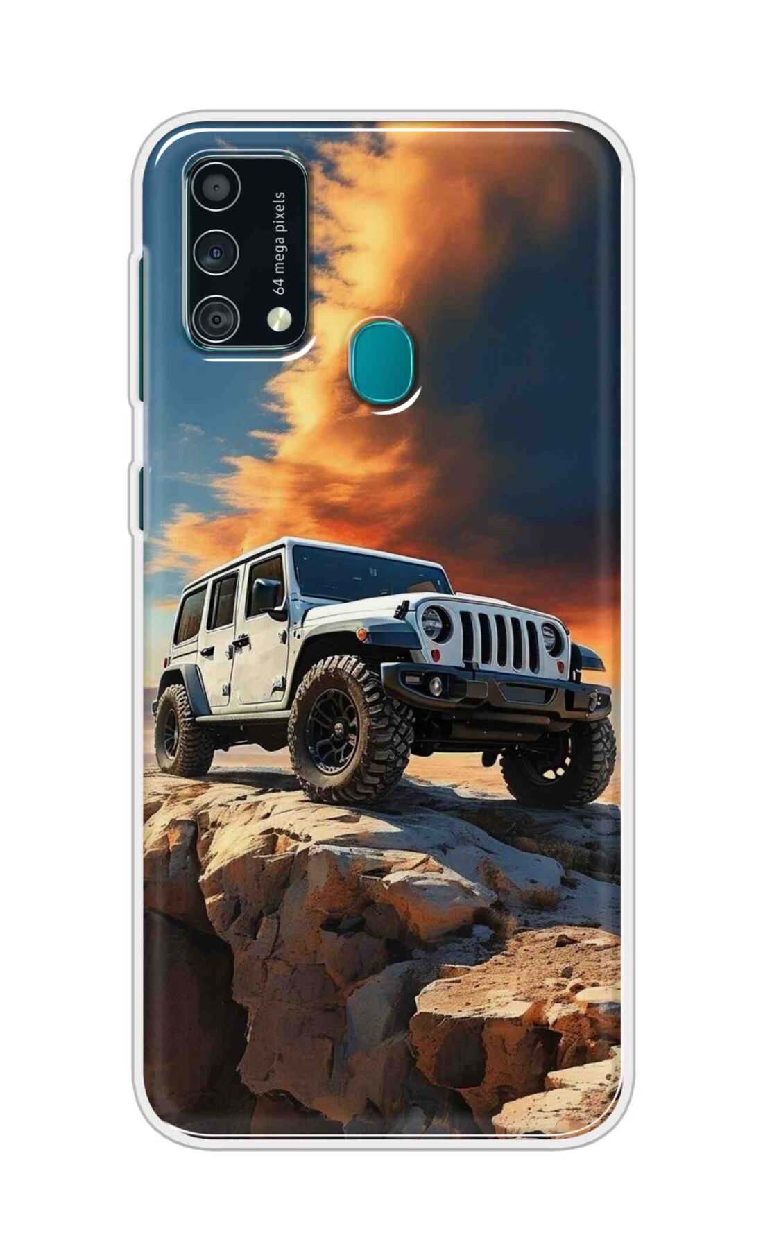 Coberta Back Cover For Samsung Galaxy F41 Back Cover Stylish Case - Jeep Car on Road Design D16602