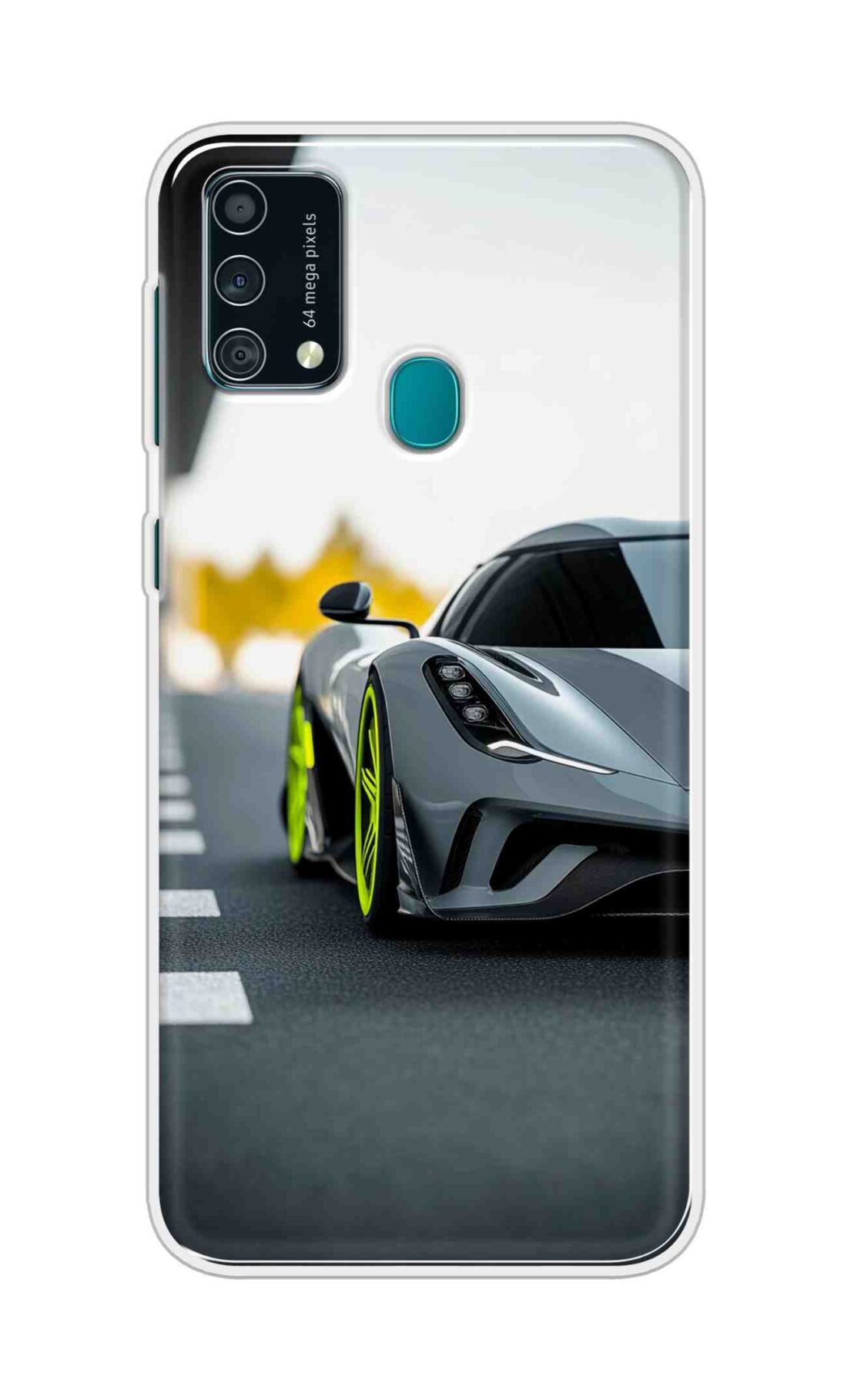 Coberta Back Cover For Samsung Galaxy F41 Back Cover Stylish Case - Siliver Car Design D16614
