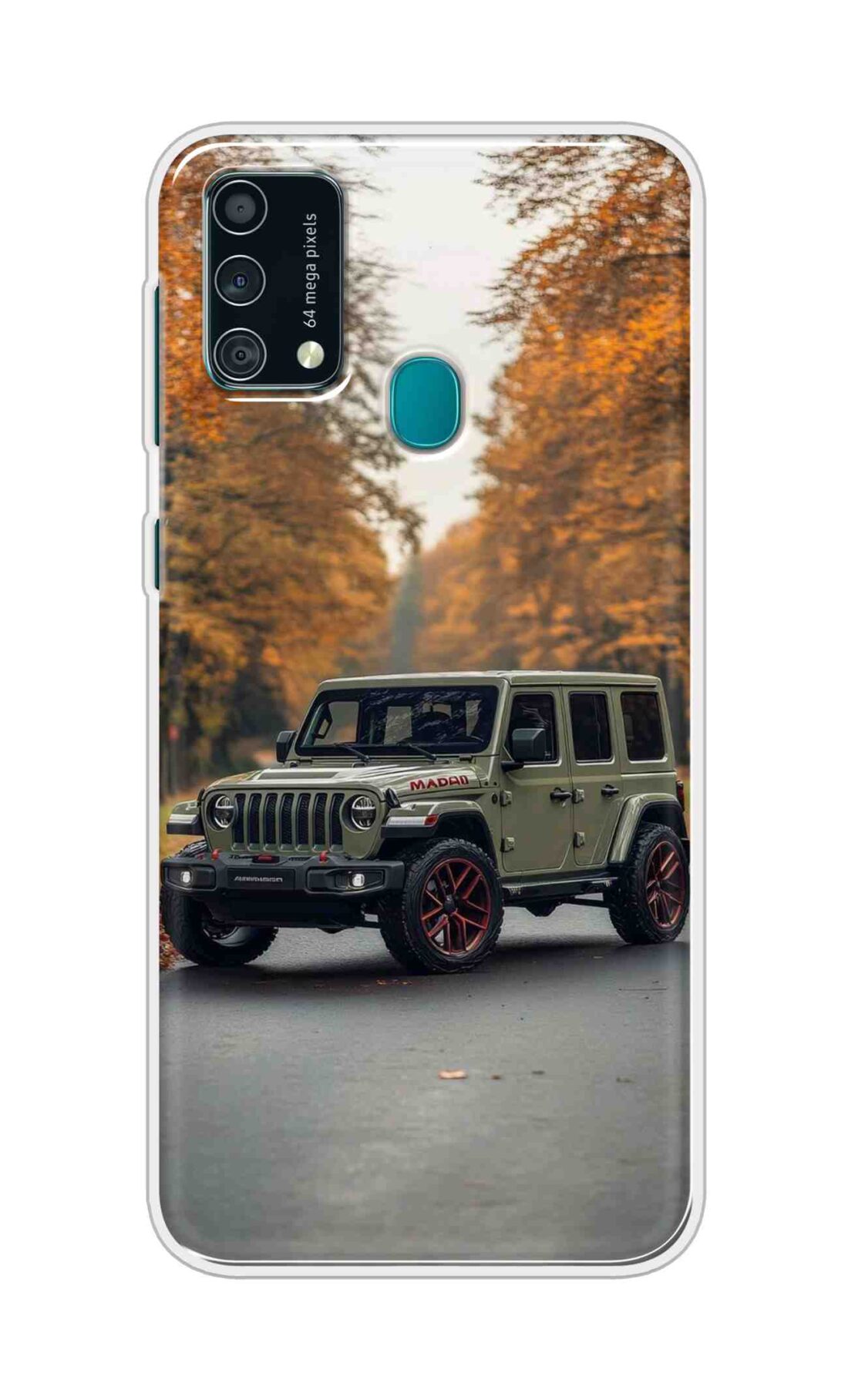 Coberta Back Cover For Samsung Galaxy F41 Back Cover Stylish Case - Green Jeep Design D16620
