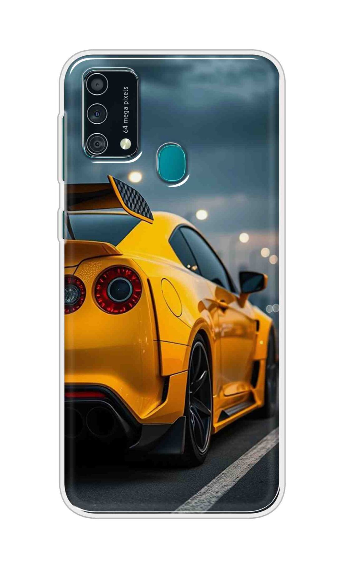 Coberta Back Cover For Samsung Galaxy F41 Back Cover Stylish Case - Orange Modern Car Design D16626