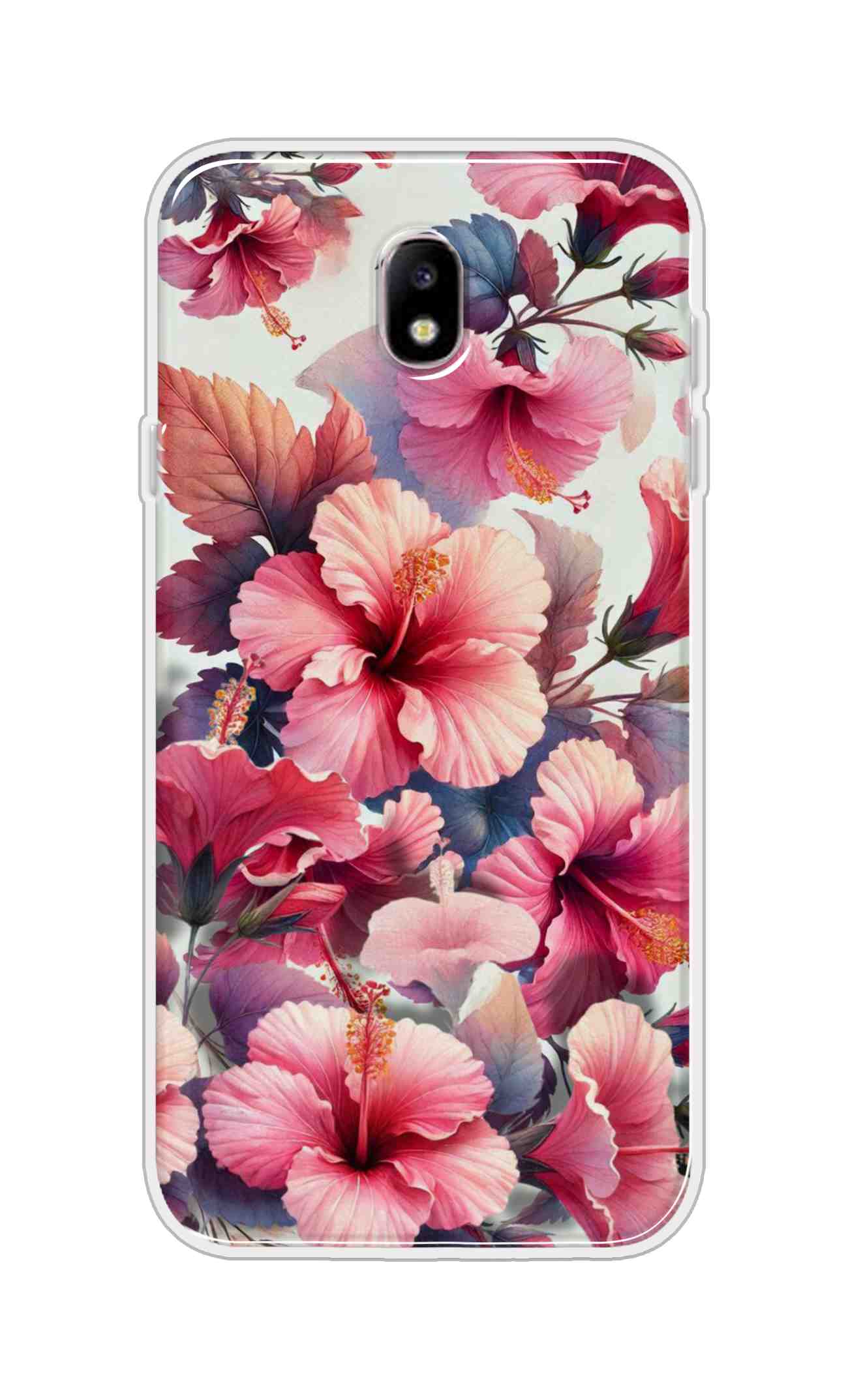 Coberta Back Cover For Samsung Galaxy J7 (2017) Back Cover Stylish Case - Pink Leaves and Flowers Design D16525