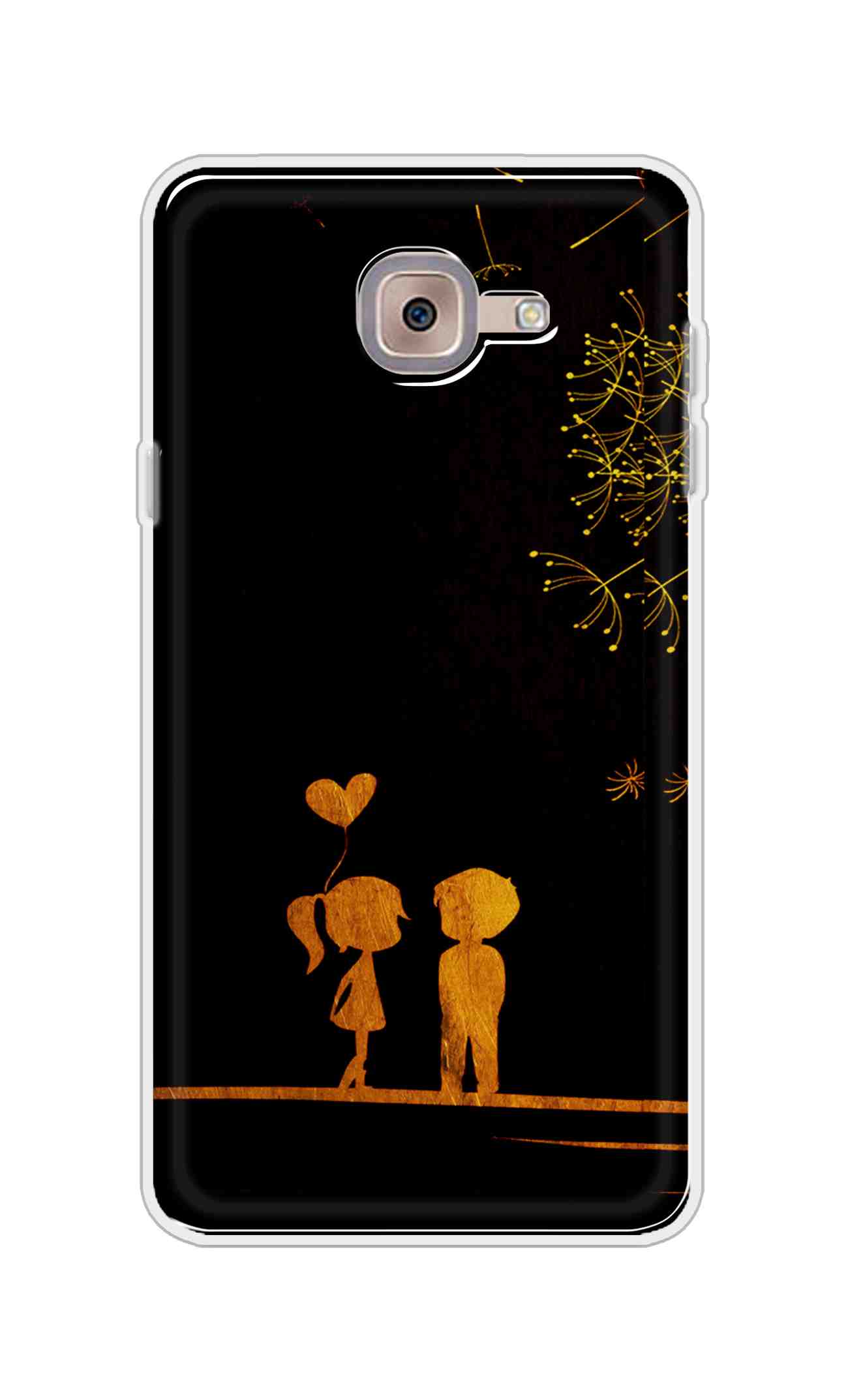 Coberta Back Cover For Samsung Galaxy J7 Max Back Cover Stylish Case - Girl and Boy Love in Black Design D11017
