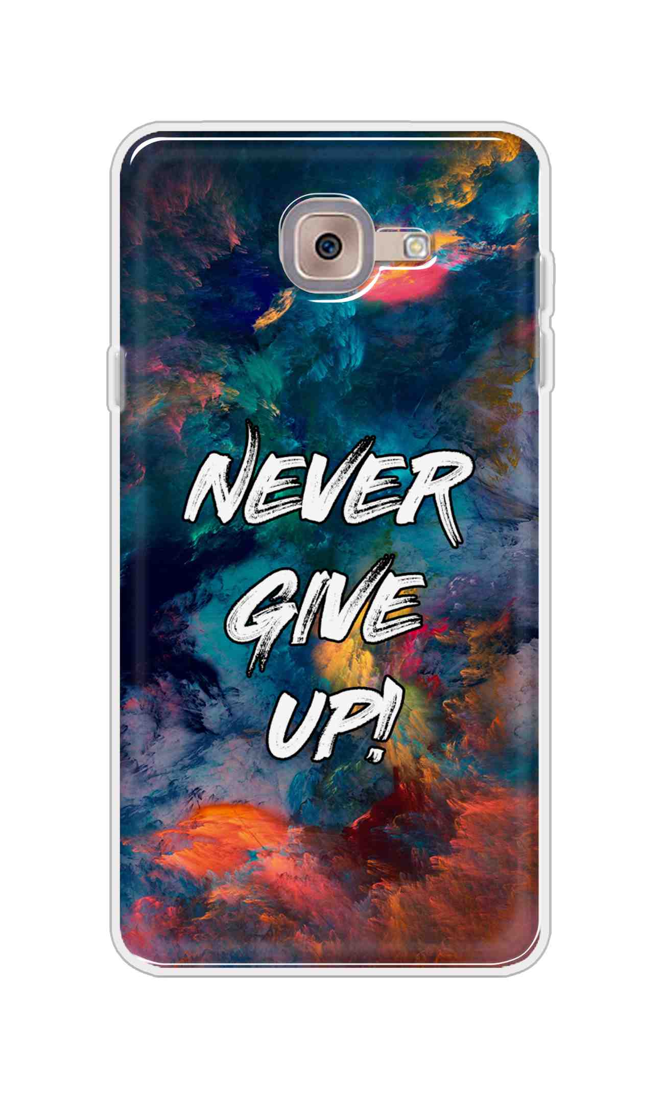 Coberta Back Cover For Samsung Galaxy J7 Max Back Cover Stylish Case - Never Give Up in Colour Storm Design D11928