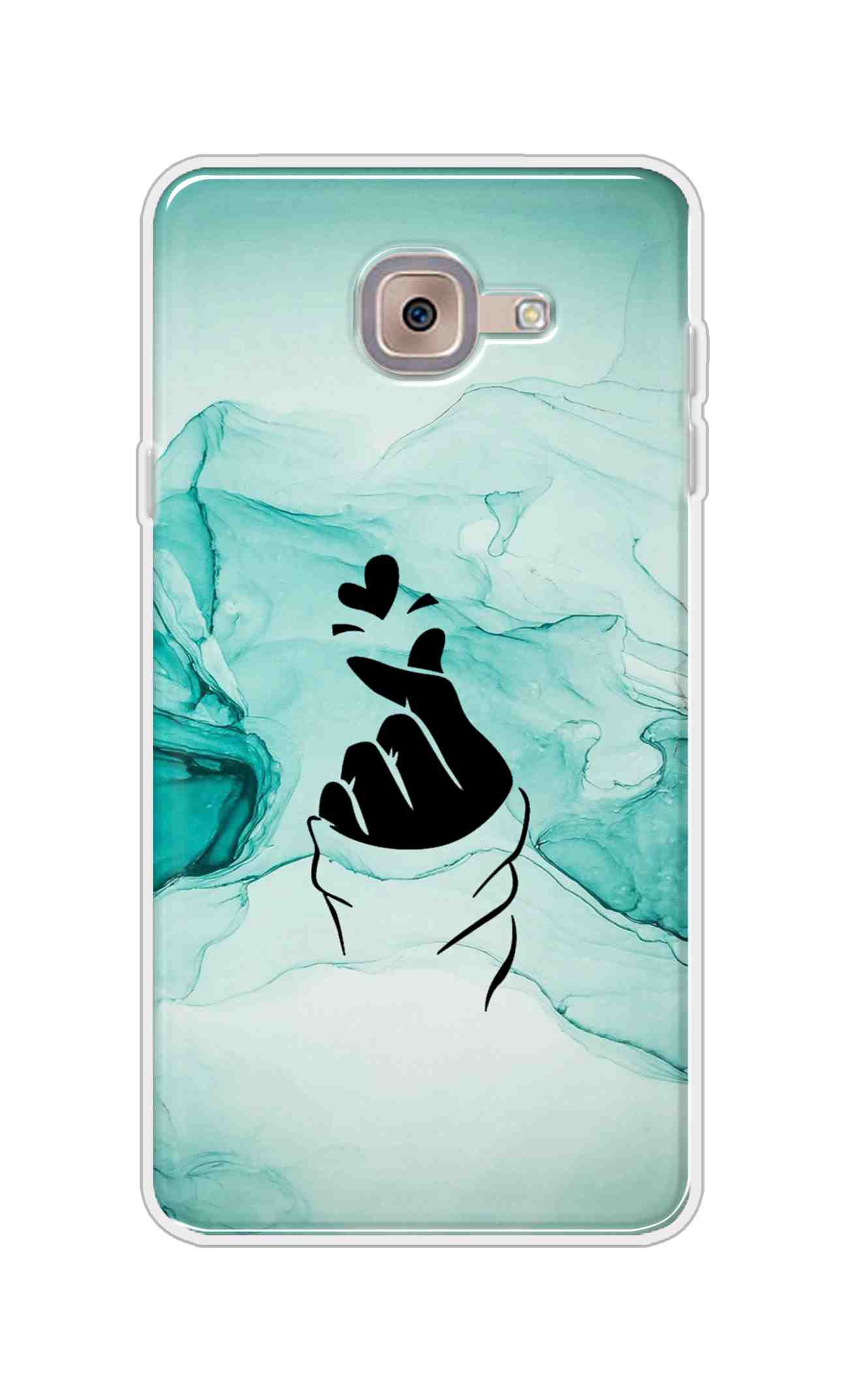 Coberta Back Cover For Samsung Galaxy J7 Max Back Cover Stylish Case - Korean Heart on Marble Design D14912