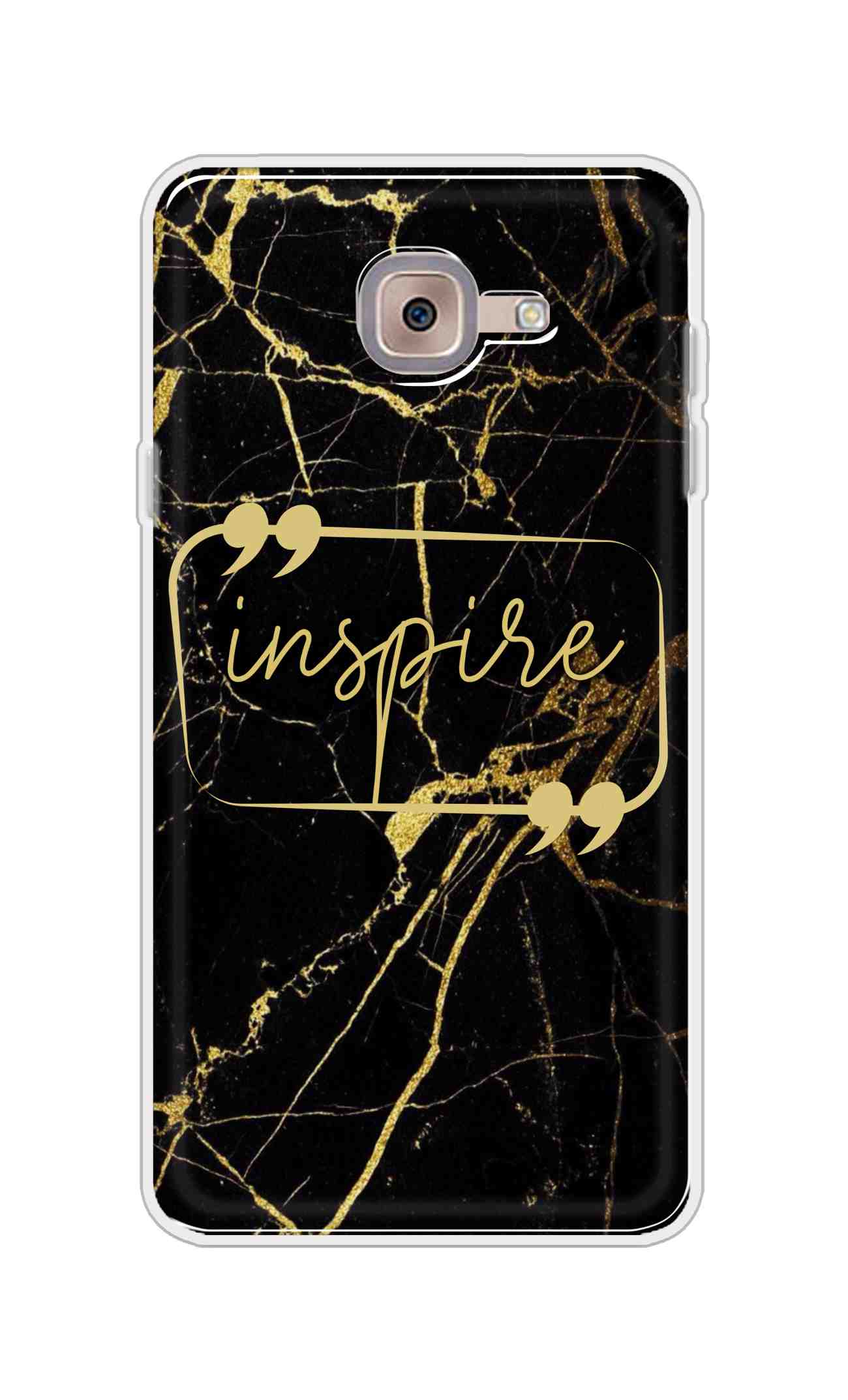 Coberta Back Cover For Samsung Galaxy J7 Max Back Cover Stylish Case - Inspire in Golden Marble Design D16509
