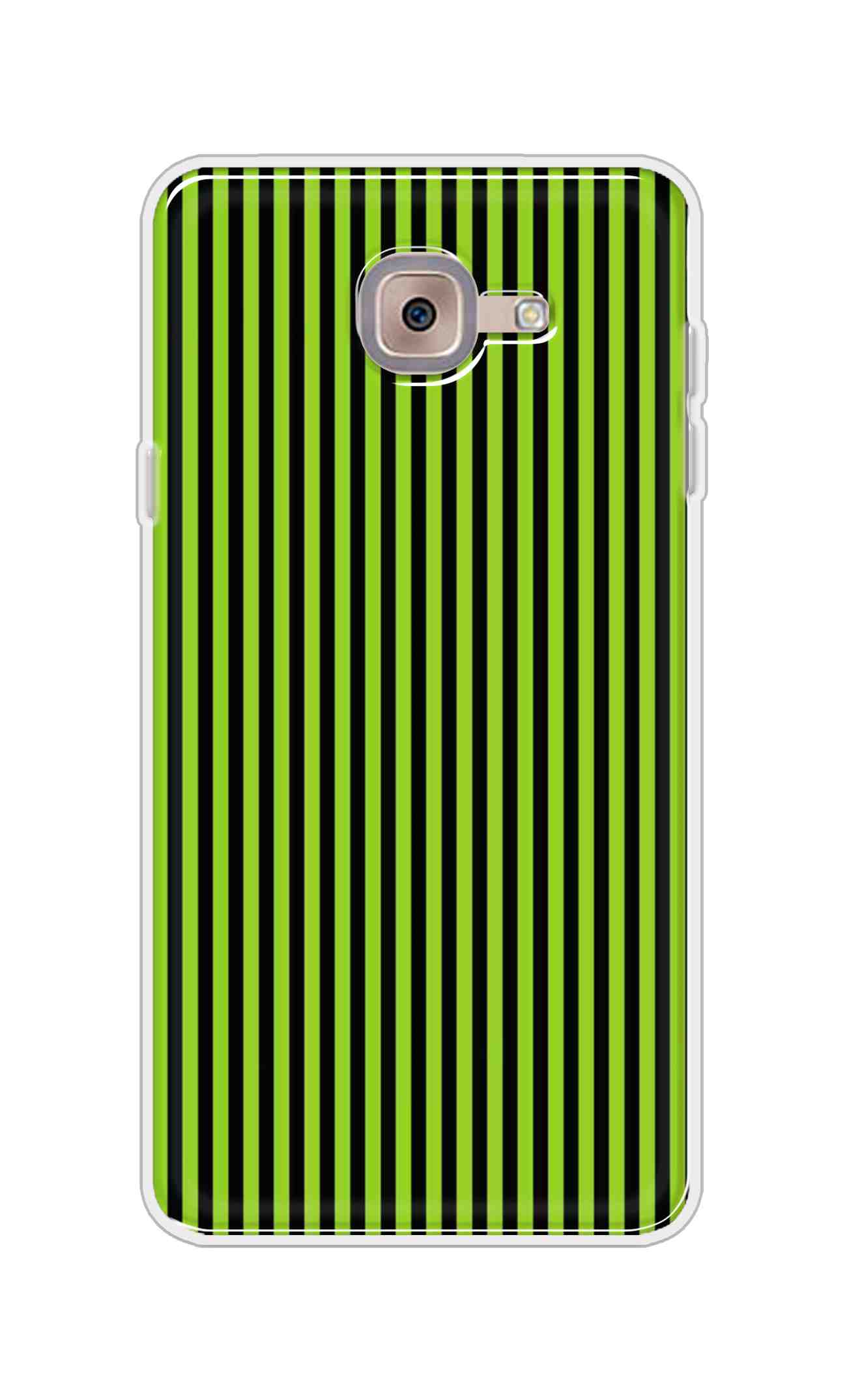 Coberta Back Cover For Samsung Galaxy J7 Max Back Cover Stylish Case - Green and Black Liner Design D16511