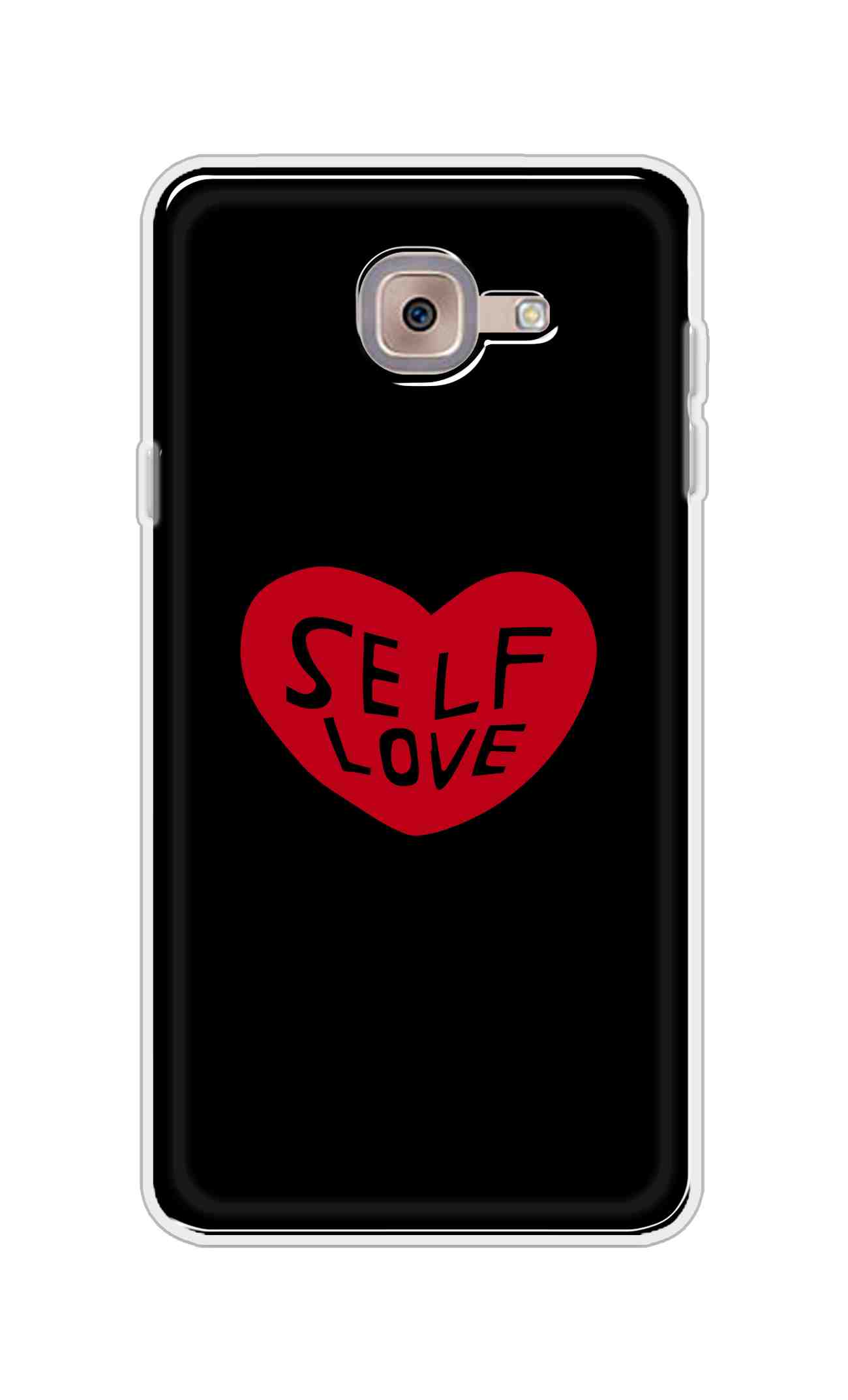 Coberta Back Cover For Samsung Galaxy J7 Max Back Cover Stylish Case - Self Love Heart in Black Design D16516