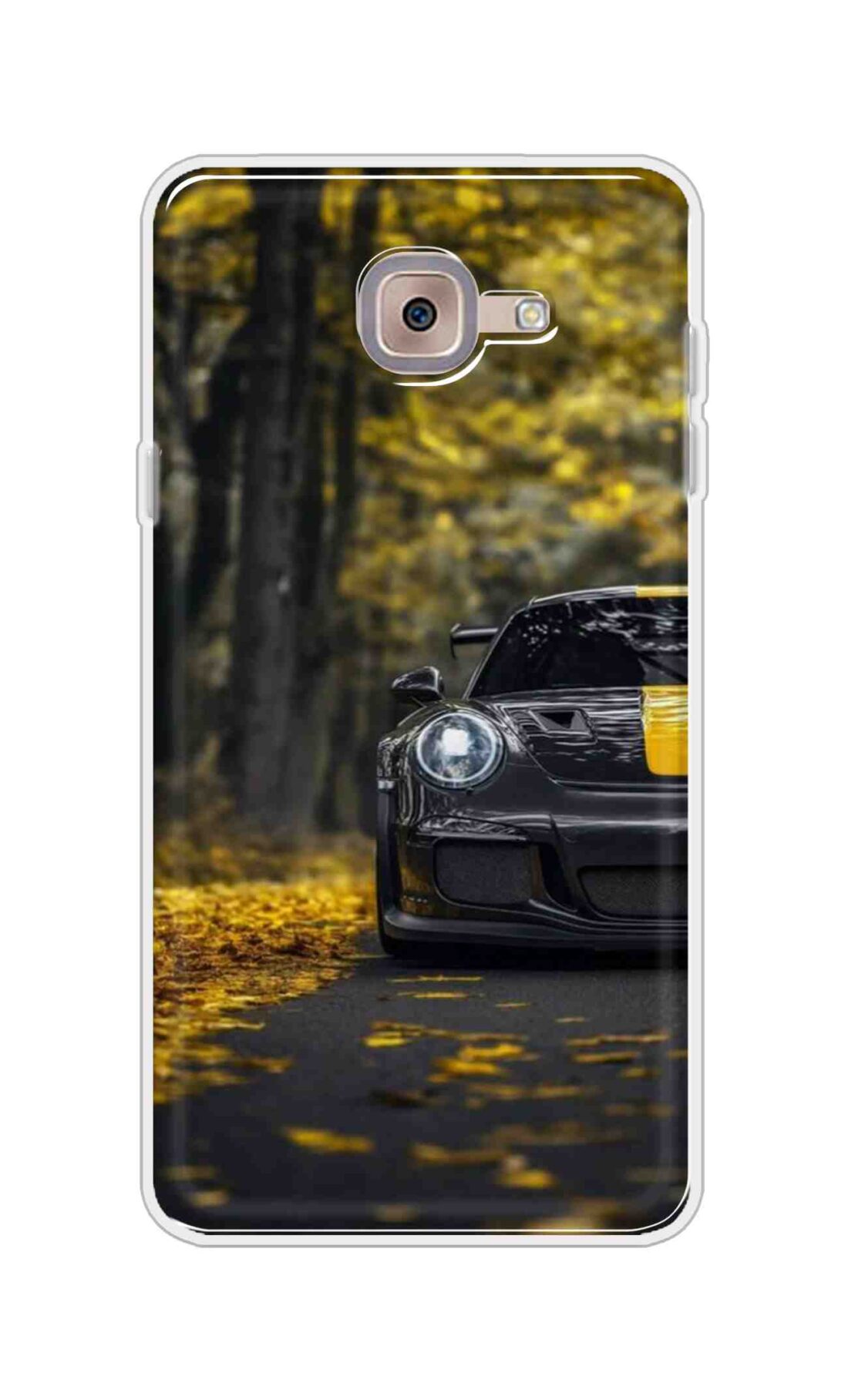 Coberta Back Cover For Samsung Galaxy J7 Max Back Cover Stylish Case - Black and Yellow Car Design D16561