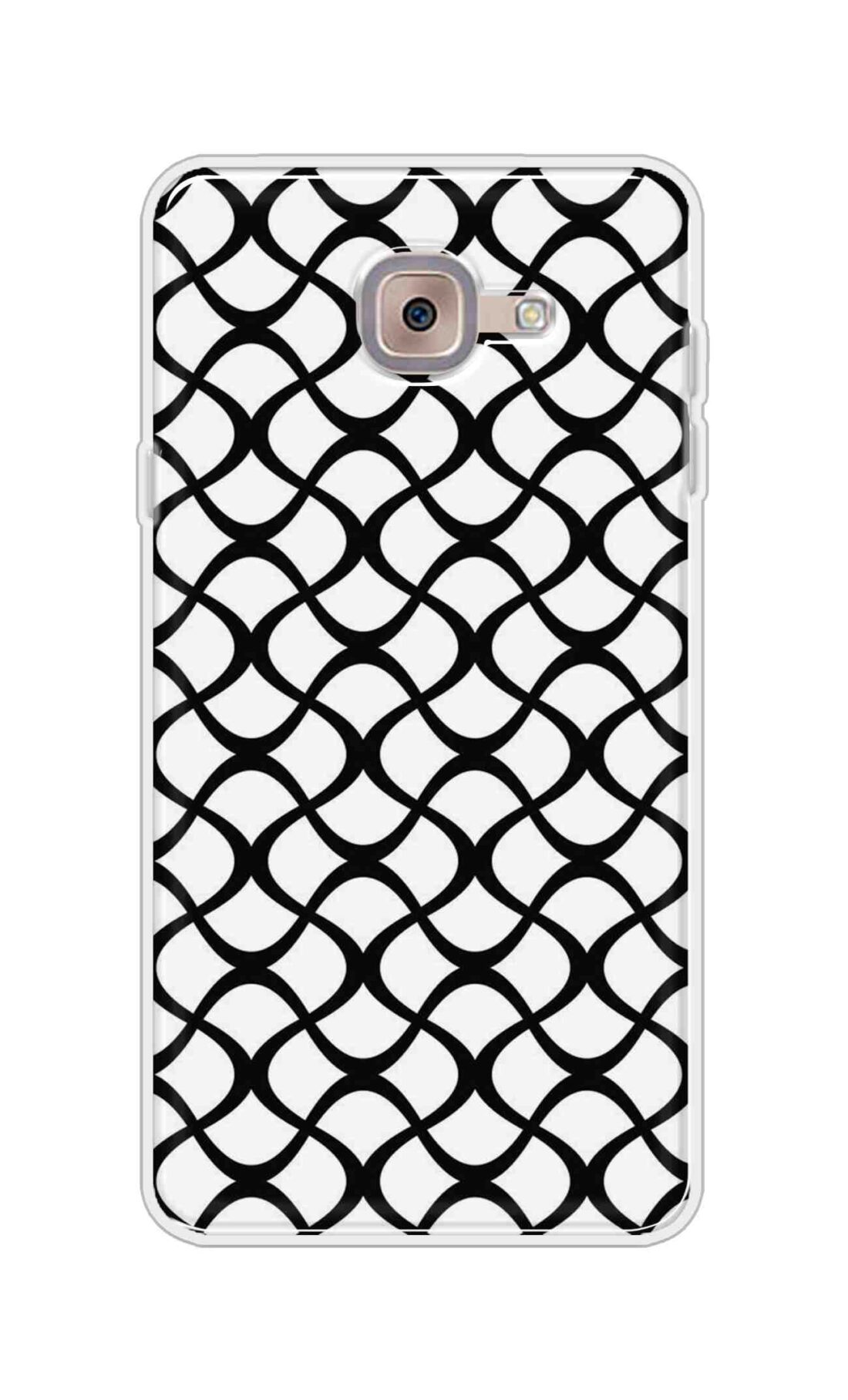 Coberta Back Cover For Samsung Galaxy J7 Max Back Cover Stylish Case - Black Zig Zag Design D16590