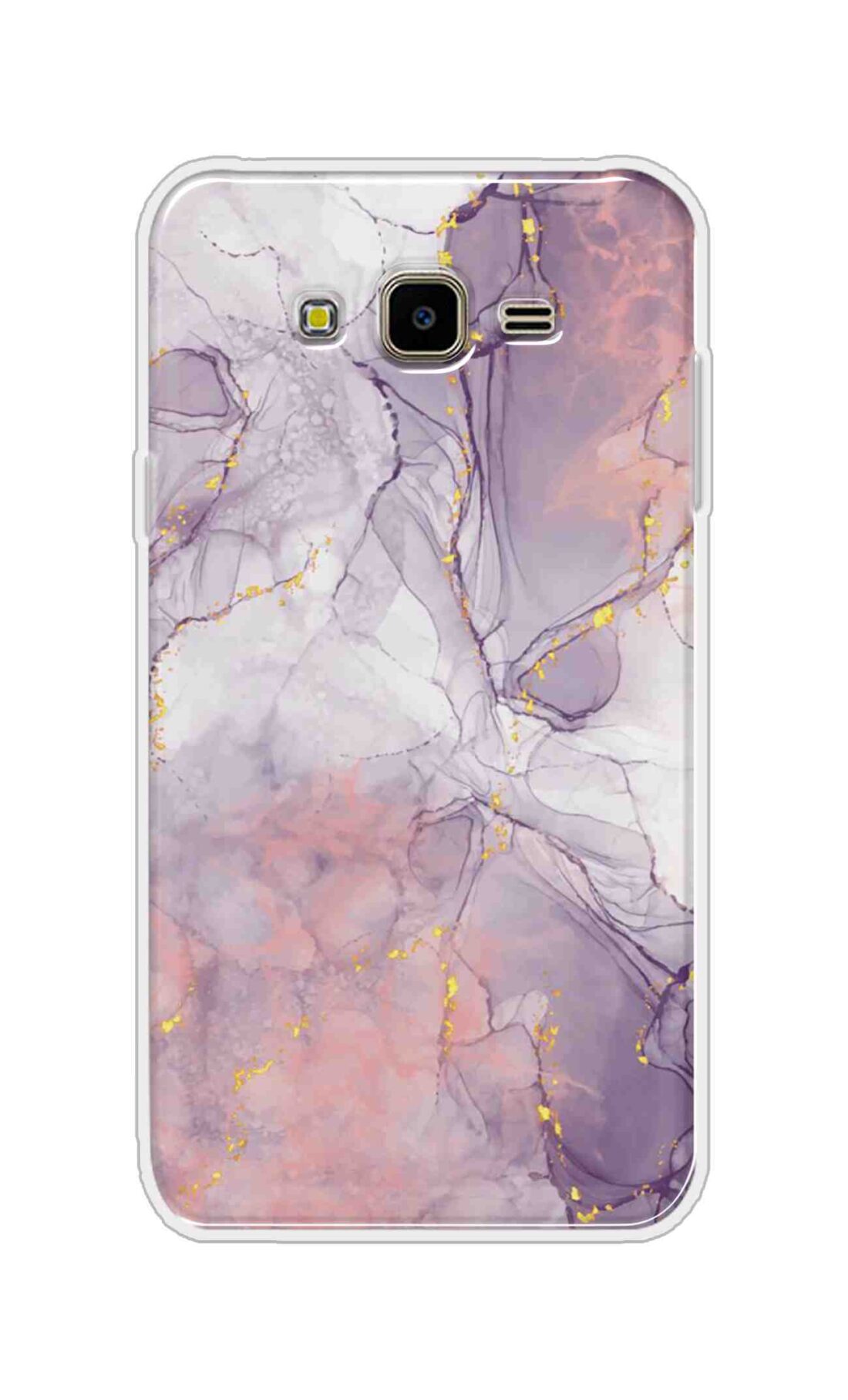 Coberta Back Cover For Samsung Galaxy J7 Nxt Back Cover Stylish Case - Light Marble with Golden Design D16162