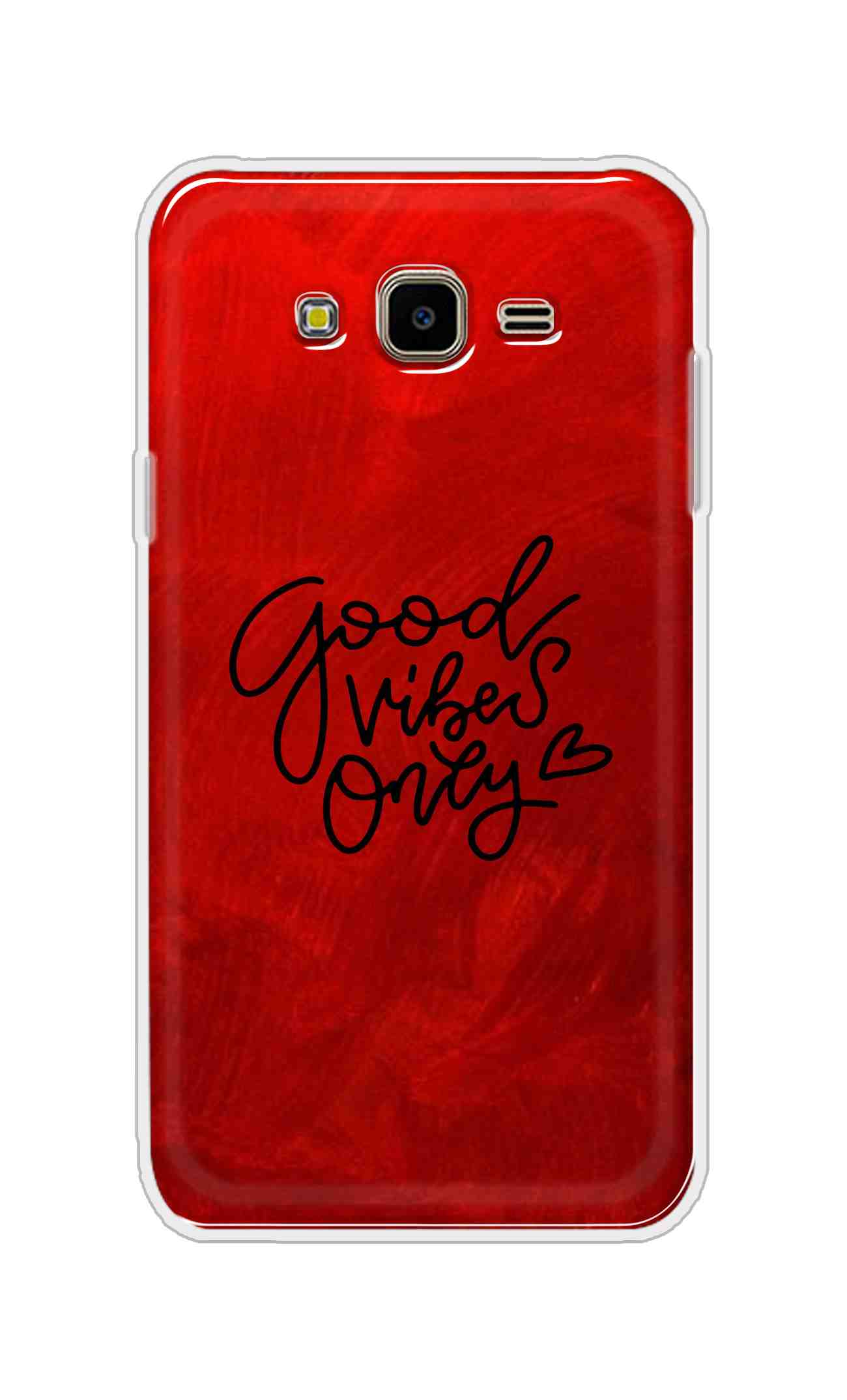 Coberta Back Cover For Samsung Galaxy J7 Nxt Back Cover Stylish Case - Good Vibes Only in Red Design D16507