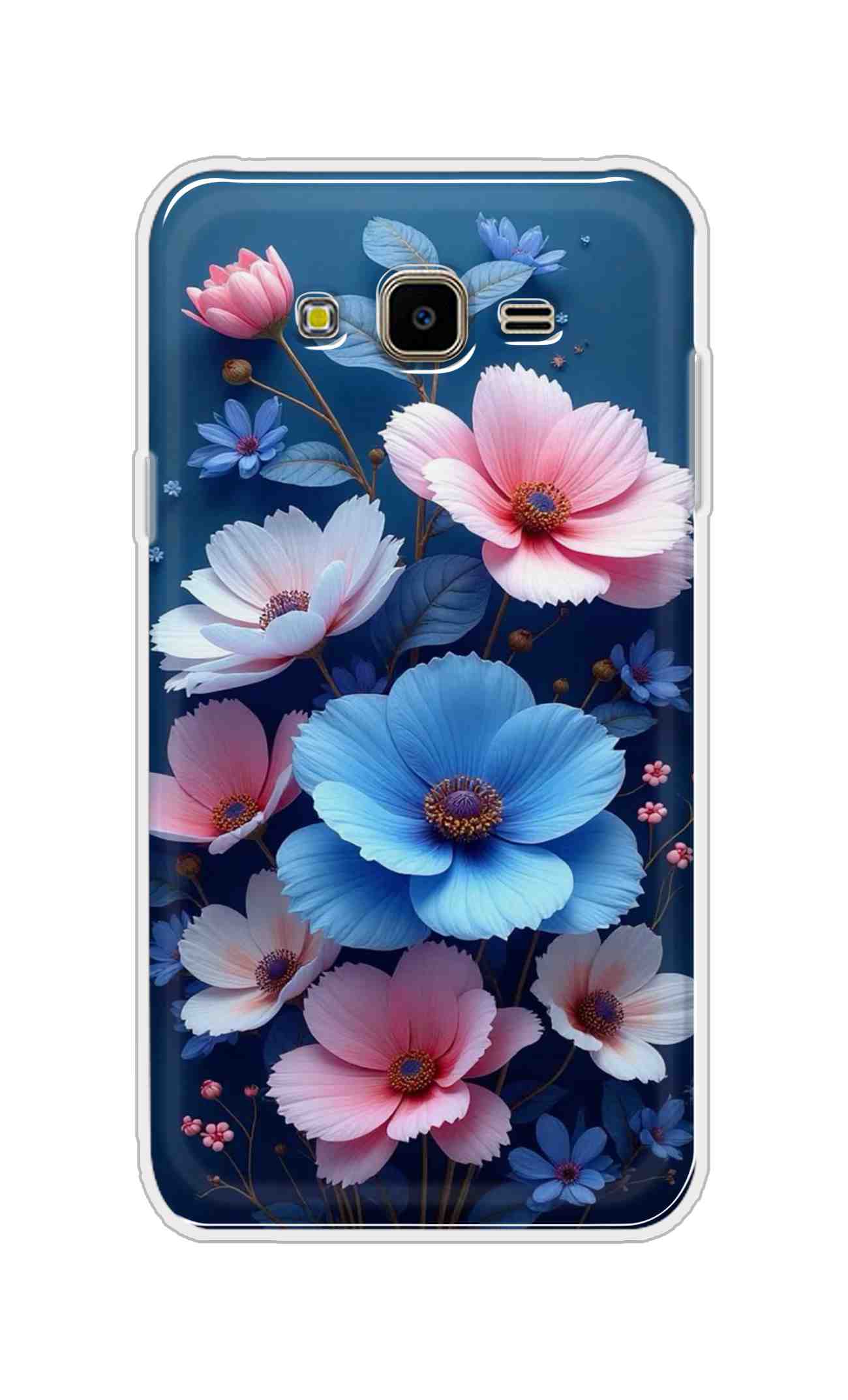 Coberta Back Cover For Samsung Galaxy J7 Nxt Back Cover Stylish Case - Blue and Pink Flowers Design D16512