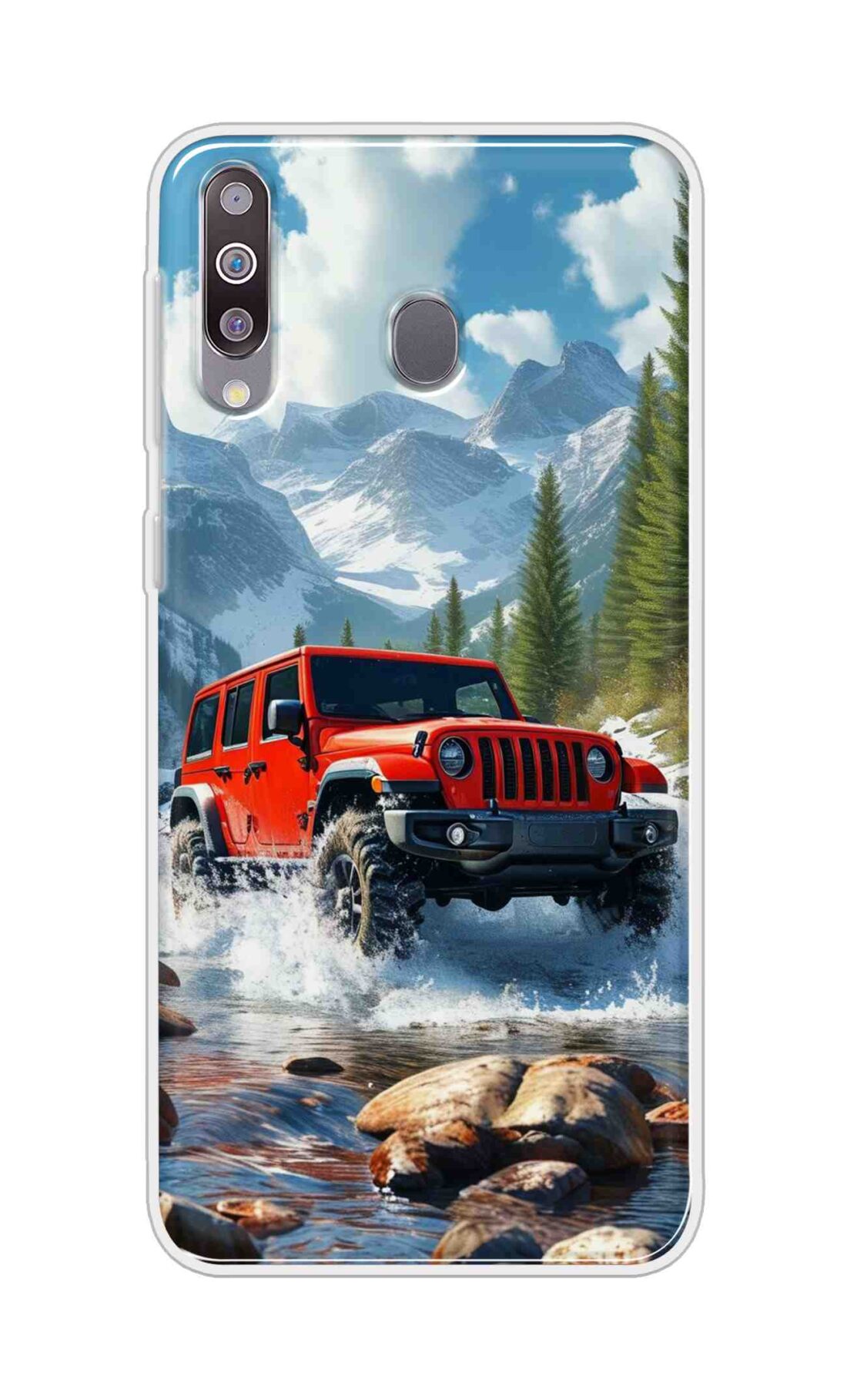 Coberta Back Cover For Samsung Galaxy M30 Back Cover Stylish Case - Red Car in Nature Design D16513