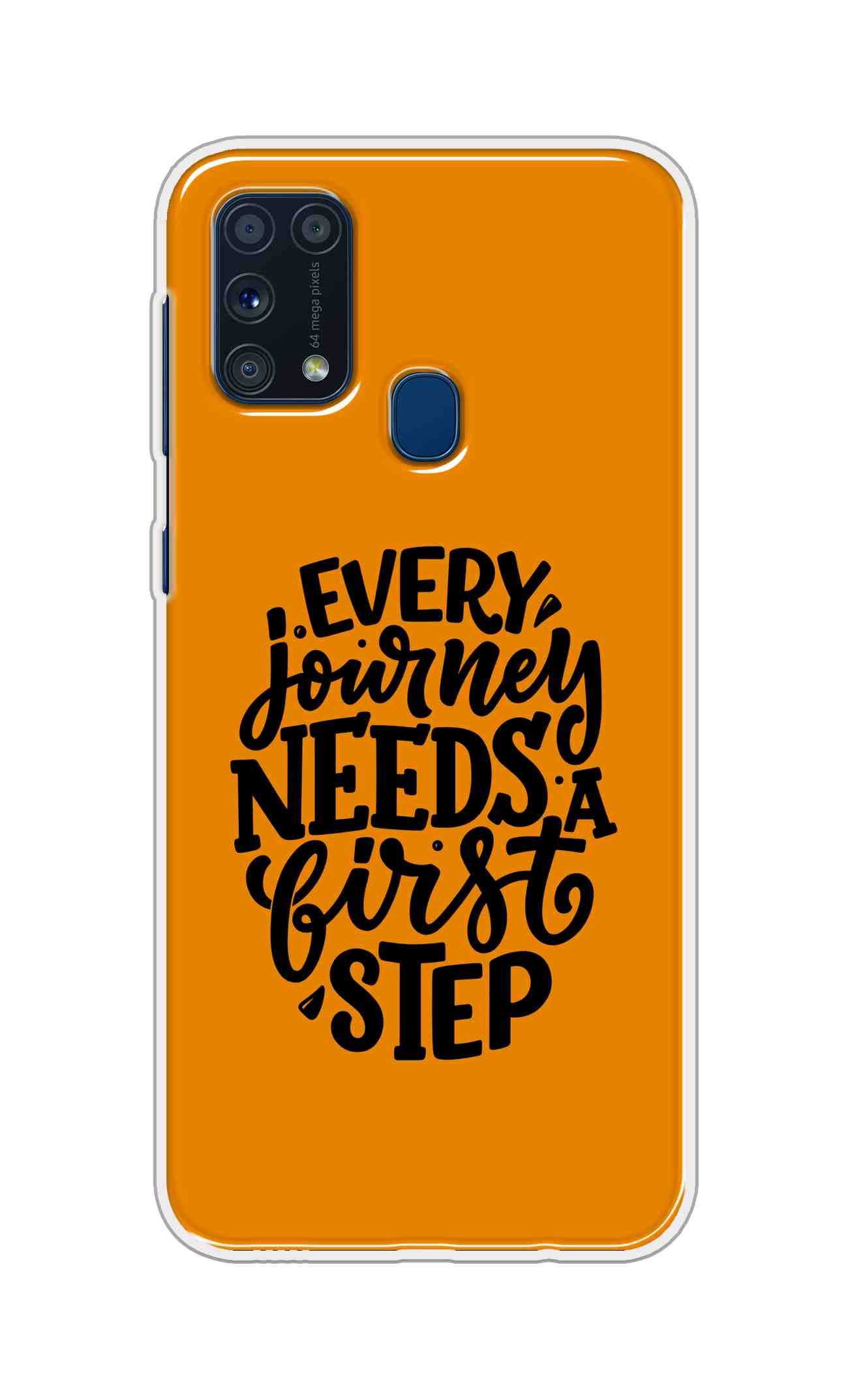 Coberta Back Cover For Samsung Galaxy M31 Back Cover Stylish Case - Every Journey Needs a First Step in Orange Design D16503