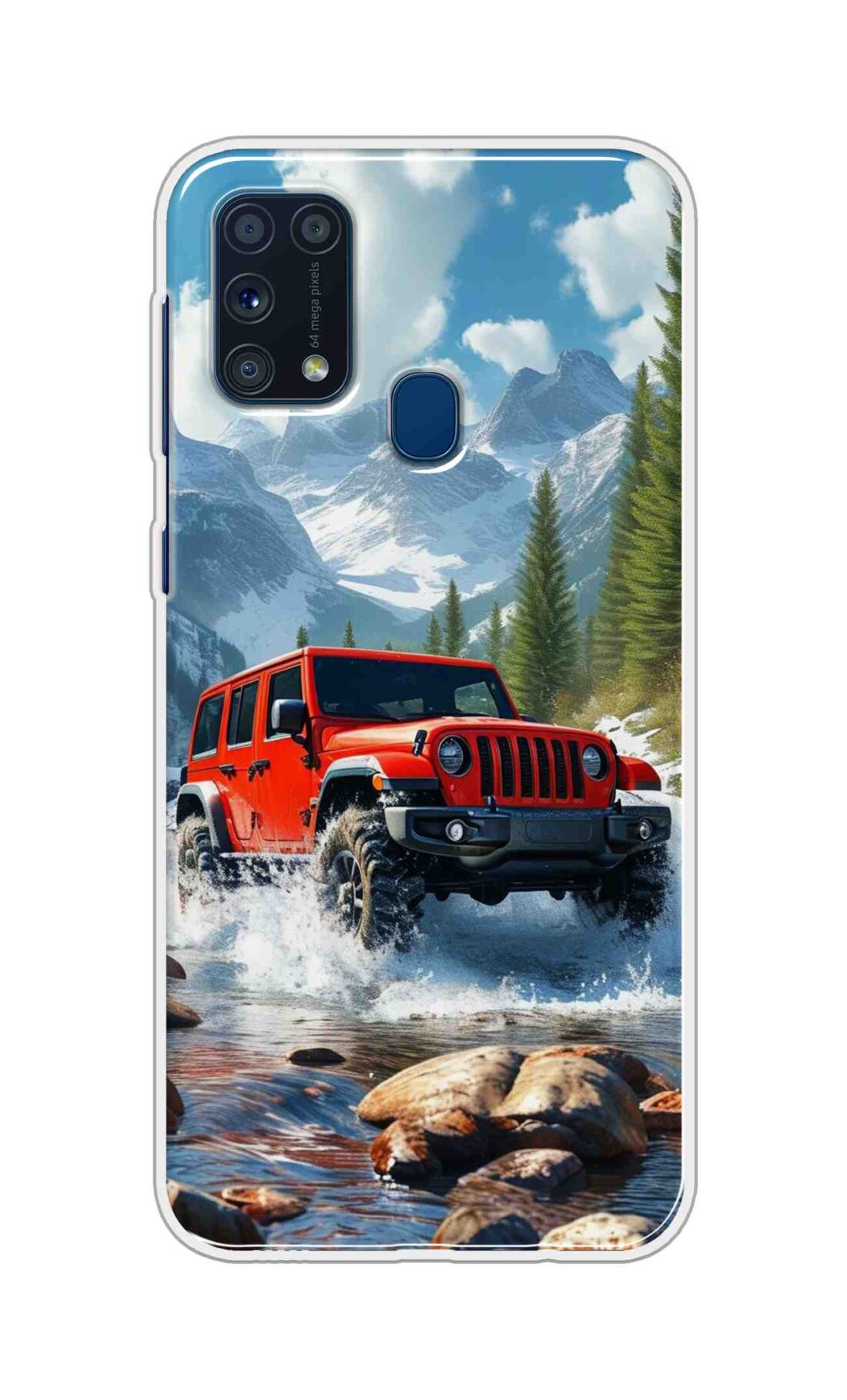 Coberta Back Cover For Samsung Galaxy M31 Back Cover Stylish Case - Red Car in Nature Design D16513