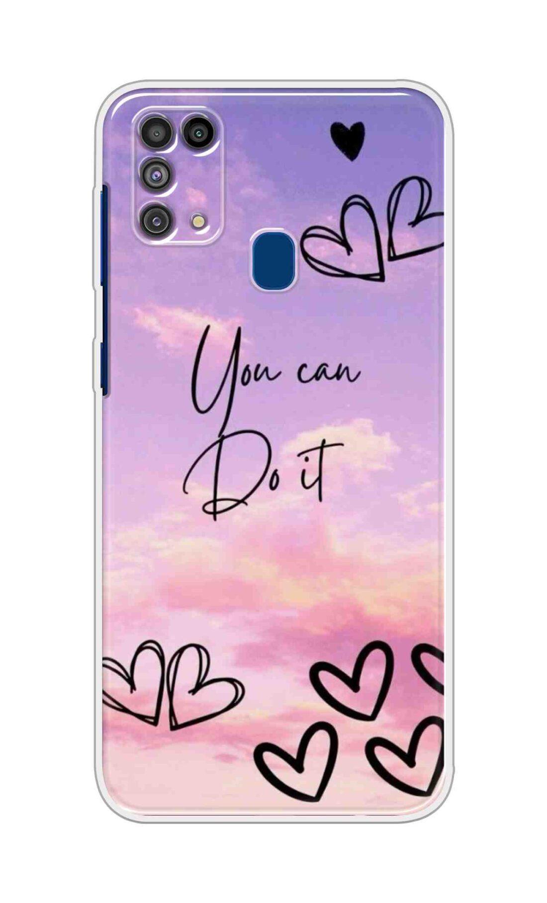 Coberta Back Cover For Samsung Galaxy M31 Prime Back Cover Stylish Case - You Can Do It and Hearts Design D16539
