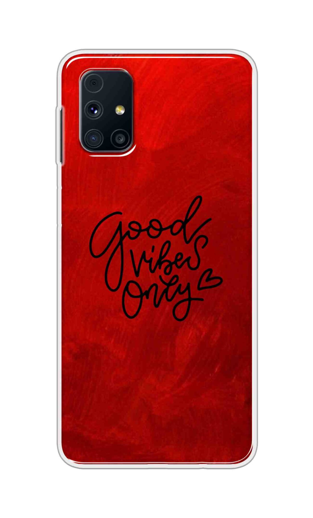 Coberta Back Cover For Samsung Galaxy M31s Back Cover Stylish Case - Good Vibes Only in Red Design D16507