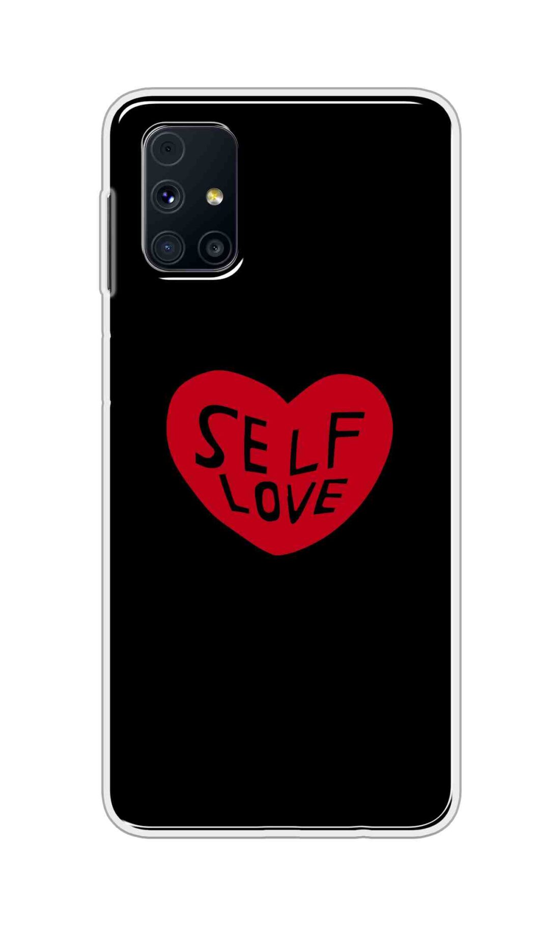 Coberta Back Cover For Samsung Galaxy M31s Back Cover Stylish Case - Self Love Heart in Black Design D16516