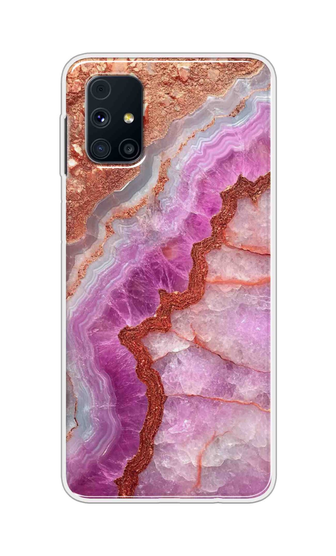 Coberta Back Cover For Samsung Galaxy M31s Back Cover Stylish Case - Multicolour Marble Design D16532