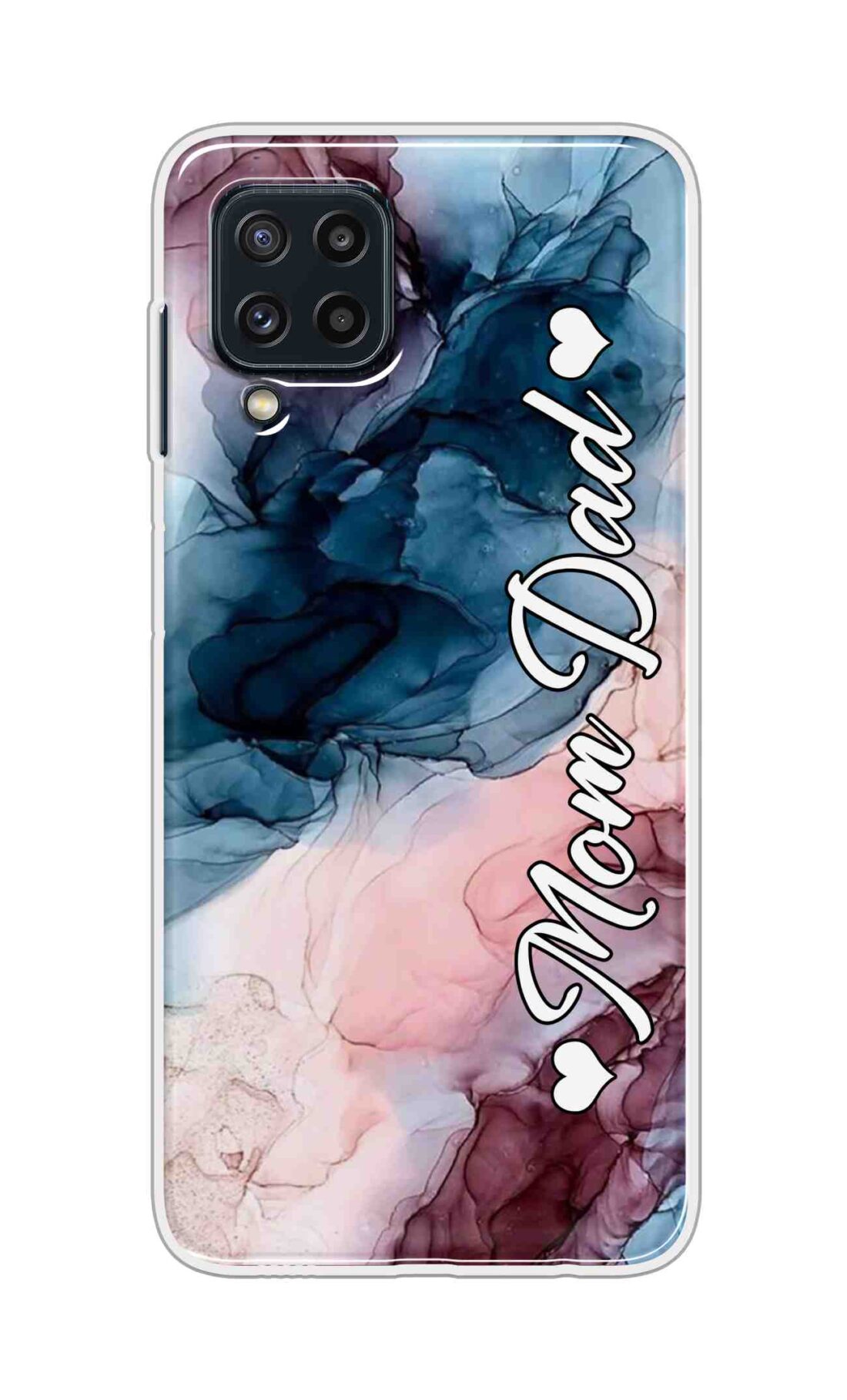 Coberta Back Cover For Samsung Galaxy M32 Back Cover Stylish Case - Mom and Dad on Colourful Marble D16654