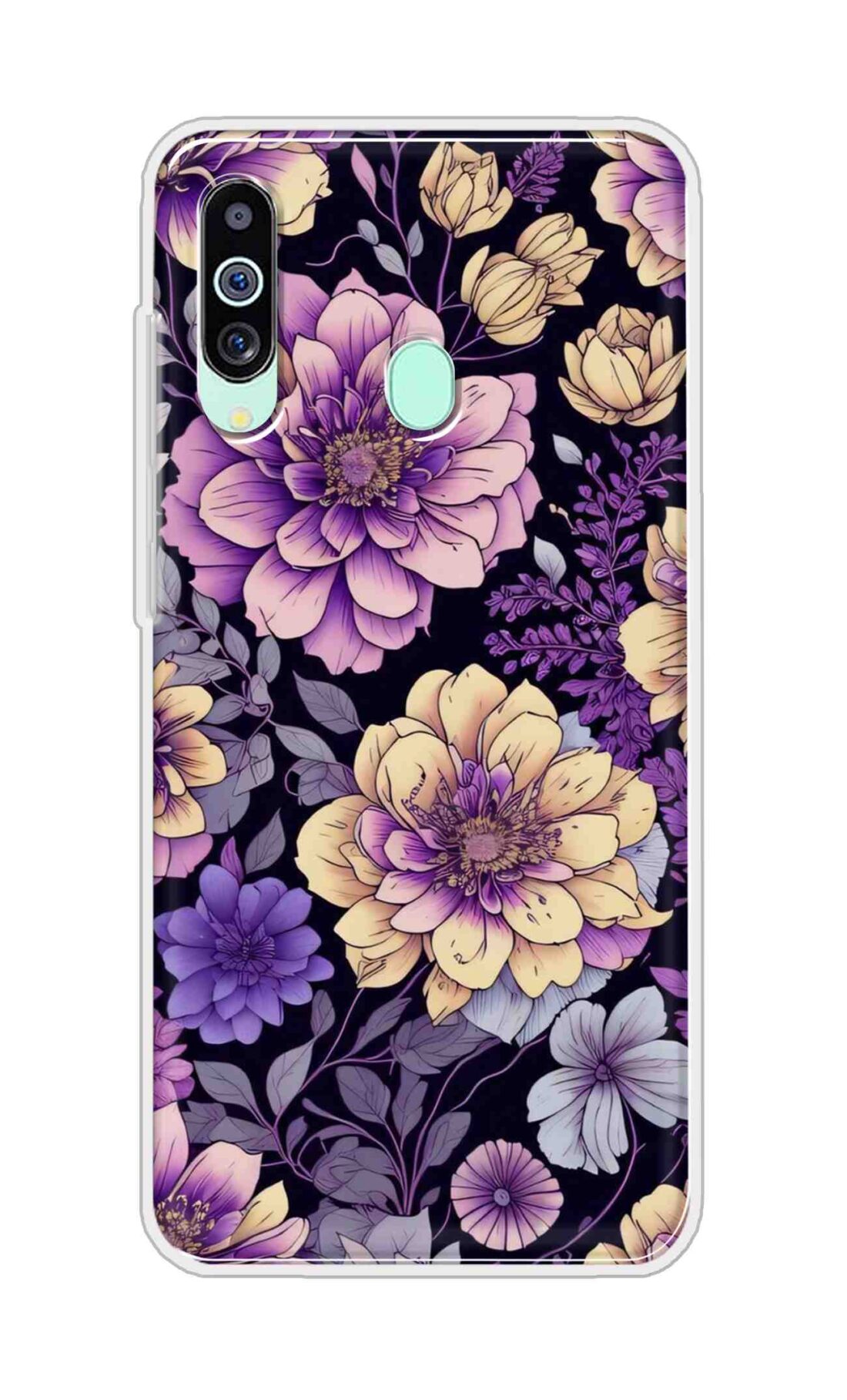Coberta Back Cover For Samsung Galaxy M40 Back Cover Stylish Case - Pink and Yellow Lotus Flowers Design D16263