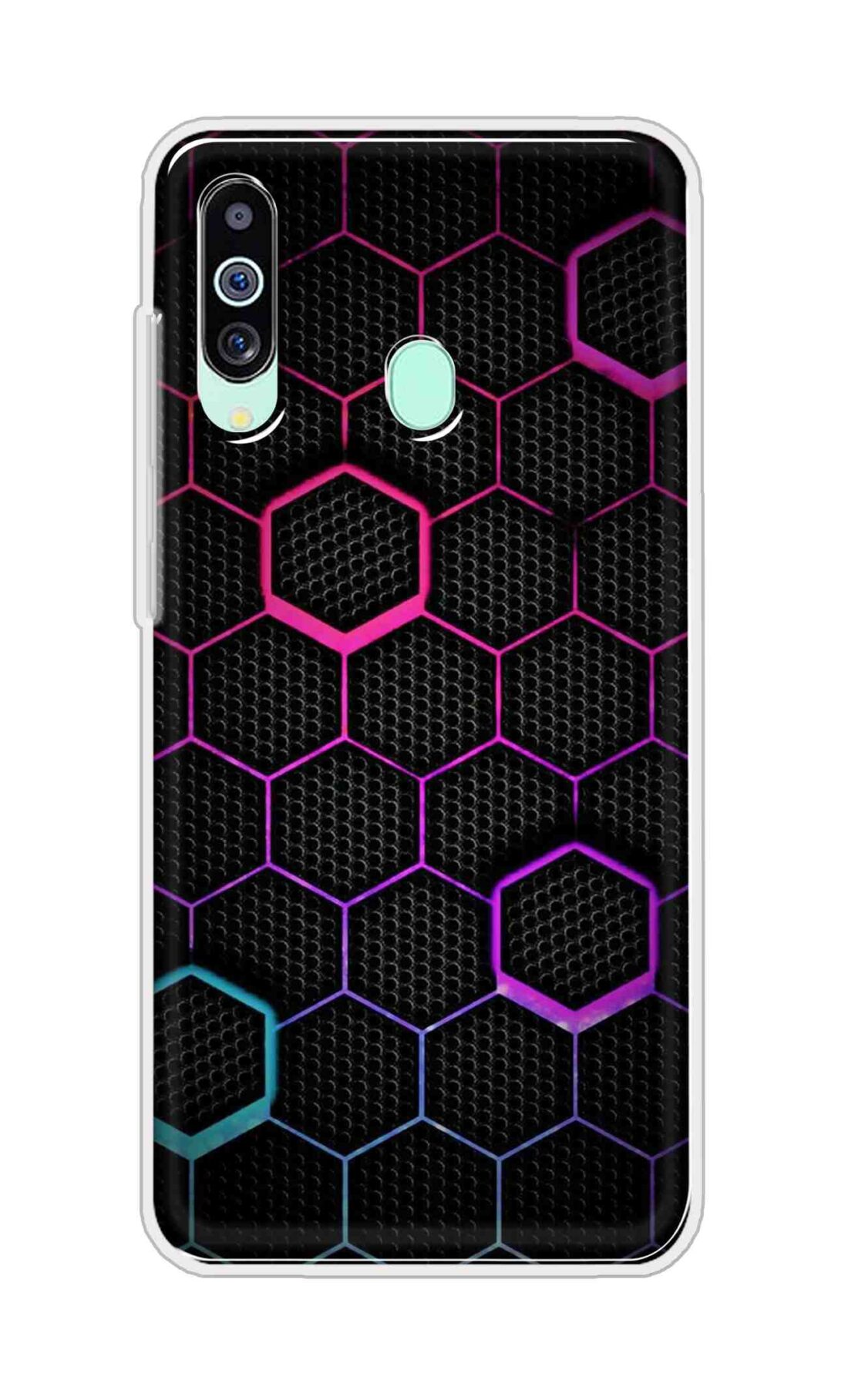 Coberta Back Cover For Samsung Galaxy M40 Back Cover Stylish Case - Multicolour Hexogan Pattern Design D16451