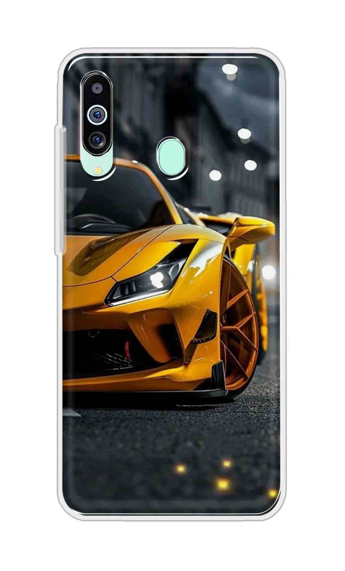 Coberta Back Cover For Samsung Galaxy M40 Back Cover Stylish Case - Orange Modified Car Design D16600
