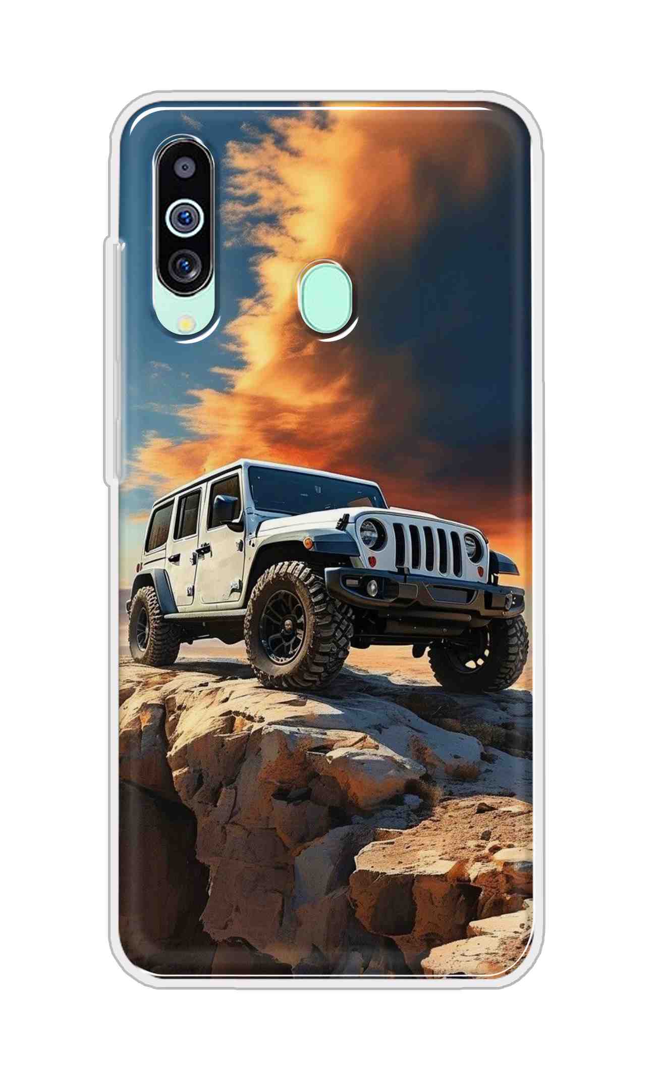 Coberta Back Cover For Samsung Galaxy M40 Back Cover Stylish Case - Jeep Car on Road Design D16602
