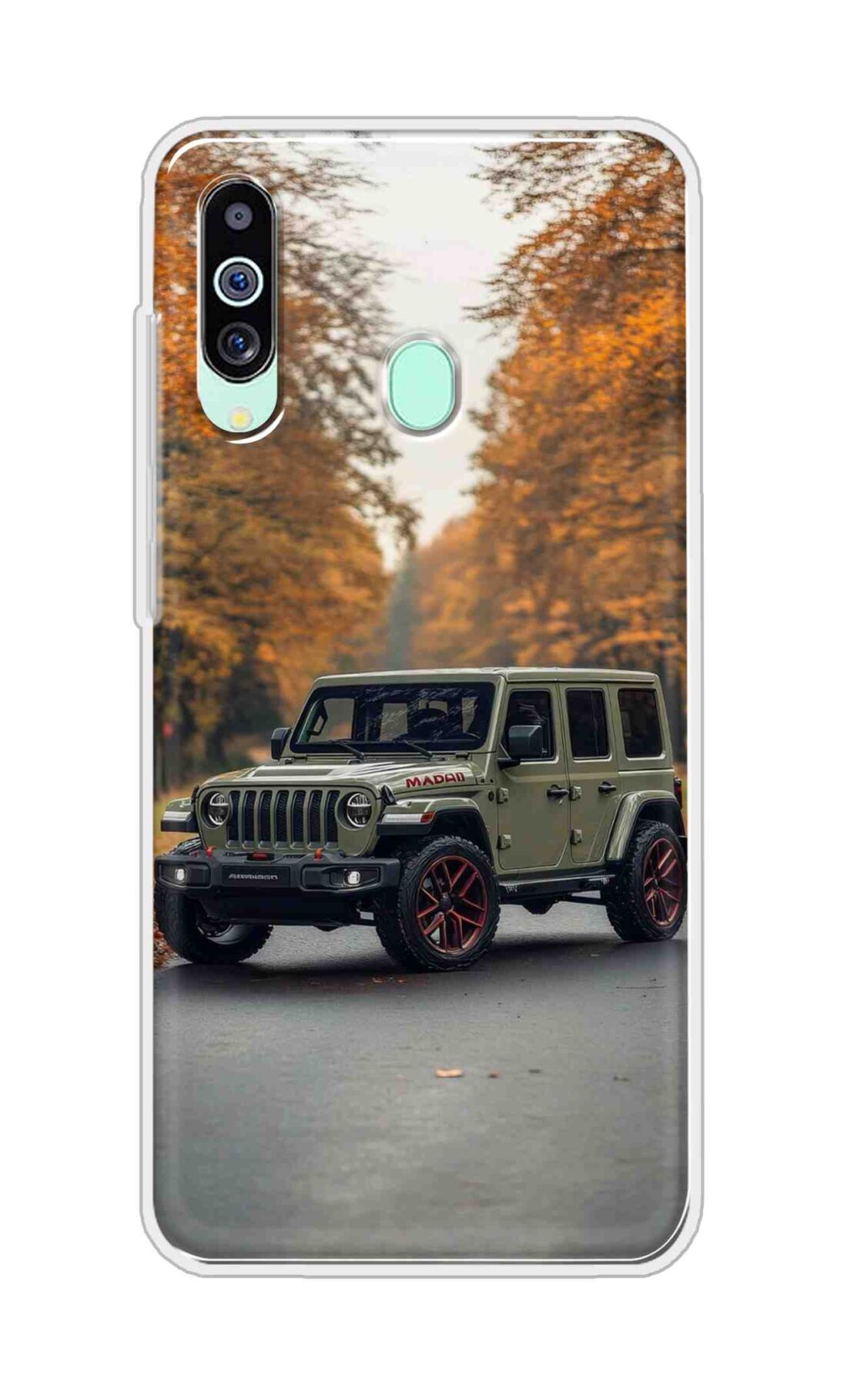 Coberta Back Cover For Samsung Galaxy M40 Back Cover Stylish Case - Green Jeep Design D16620