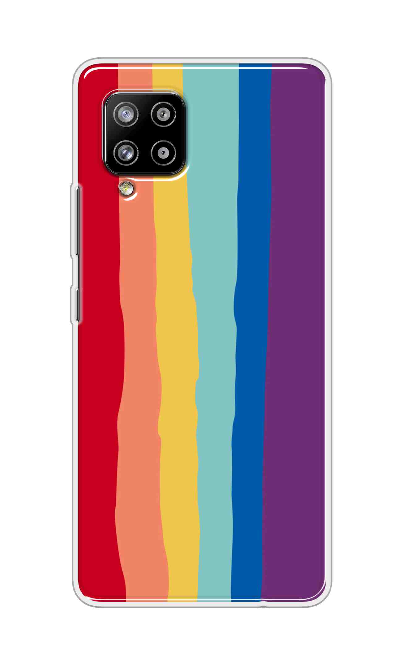 Coberta Back Cover For Samsung Galaxy M42 Back Cover Stylish Case - Colourful Rainbow Design D13201