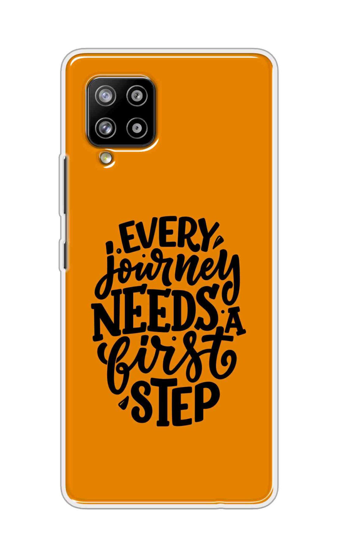 Coberta Back Cover For Samsung Galaxy M42 Back Cover Stylish Case - Every Journey Needs a First Step in Orange Design D16503