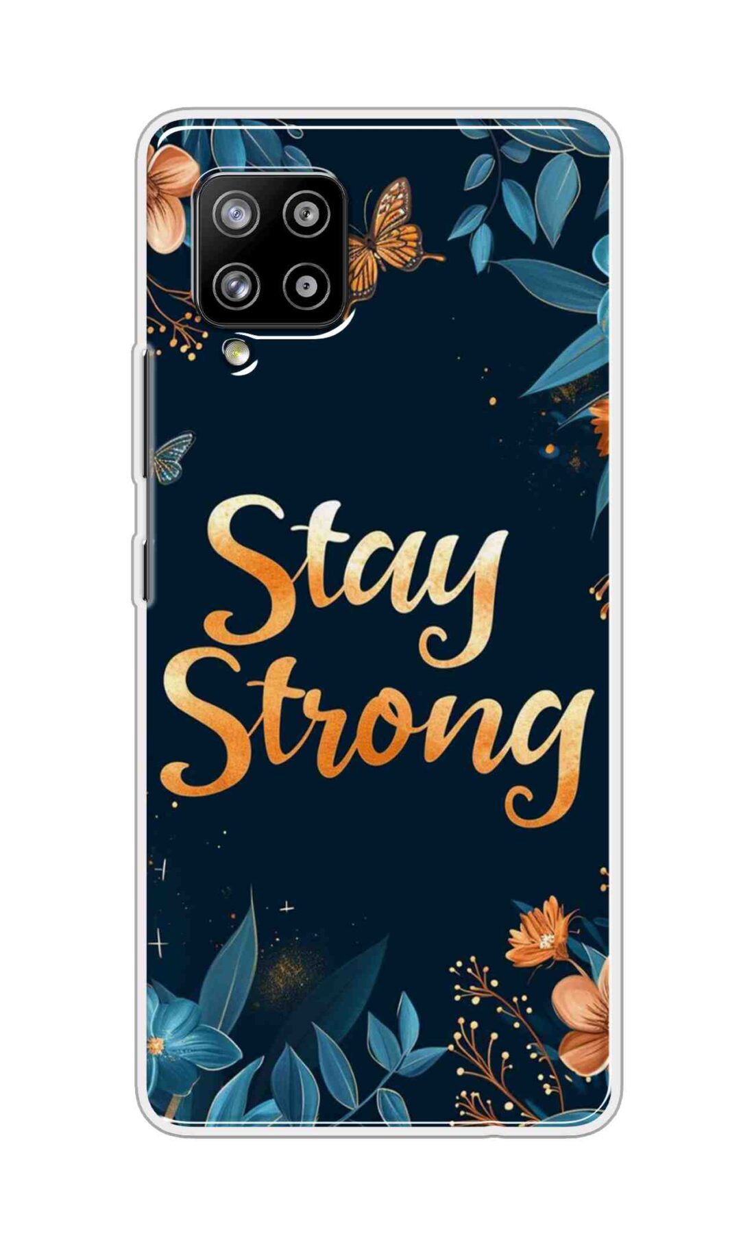 Coberta Back Cover For Samsung Galaxy M42 Back Cover Stylish Case - Stay Strong with Flowers Design D16514