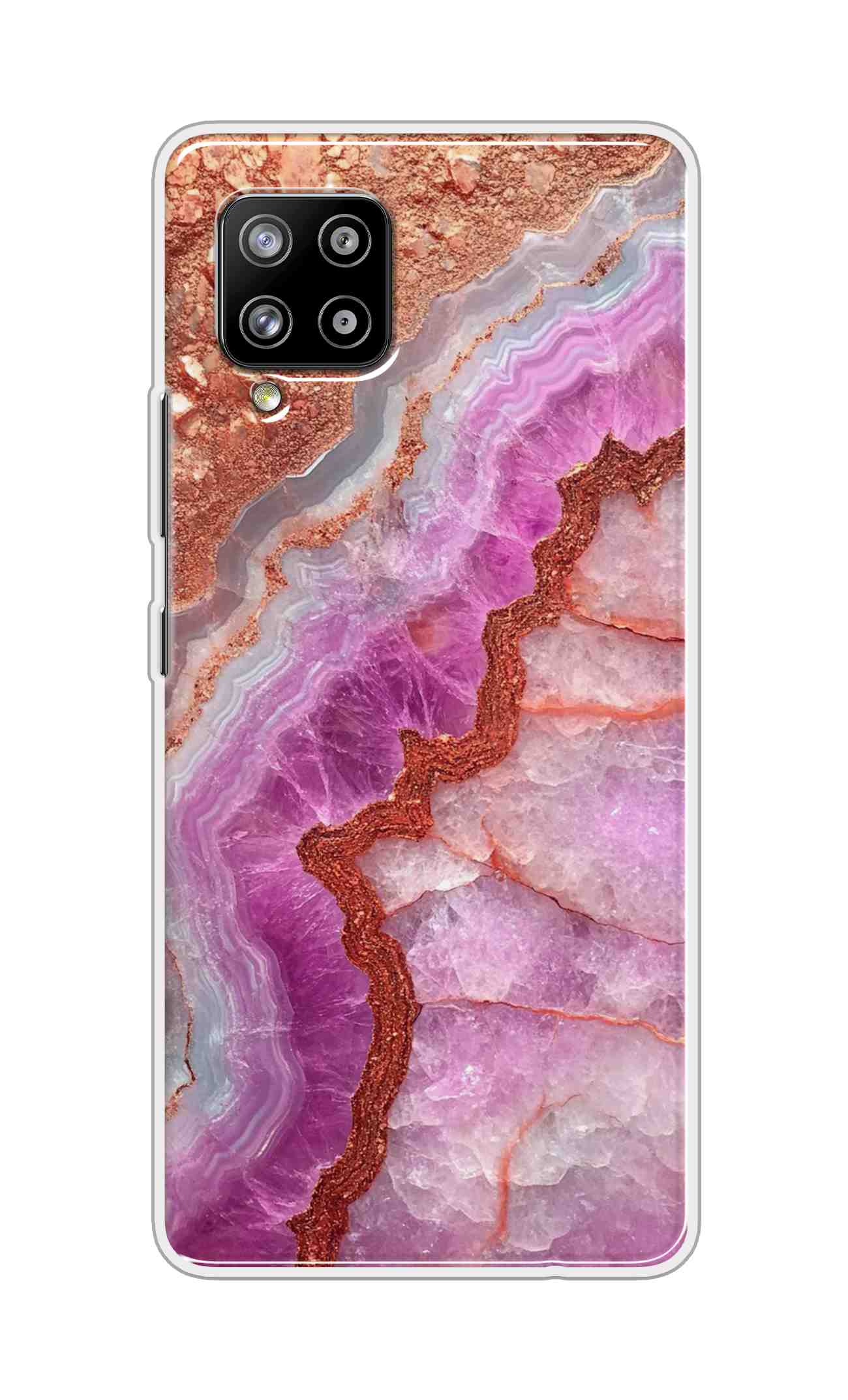 Coberta Back Cover For Samsung Galaxy M42 Back Cover Stylish Case - Multicolour Marble Design D16532