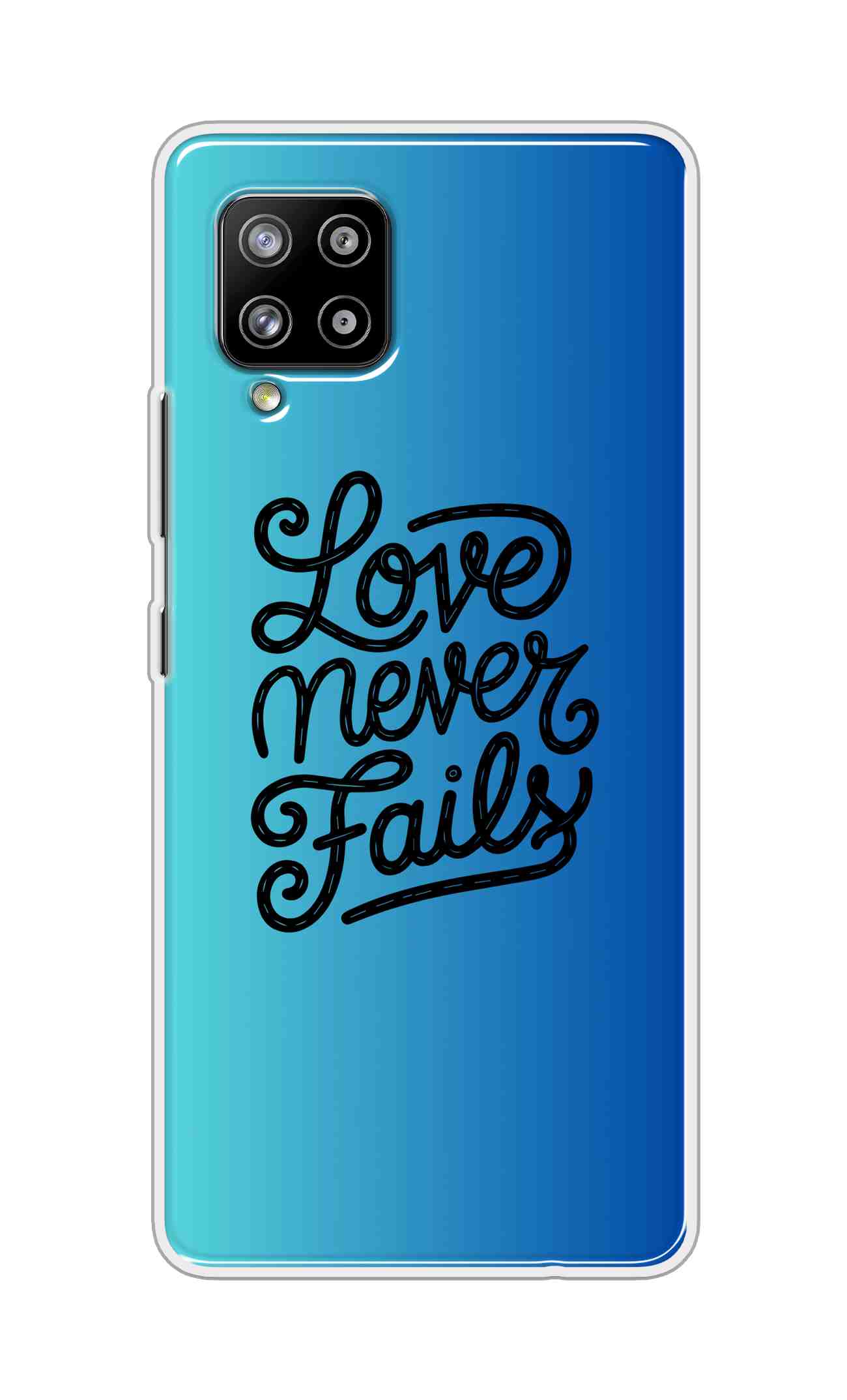 Coberta Back Cover For Samsung Galaxy M42 Back Cover Stylish Case - Love Never Fails in Blue Design D16643