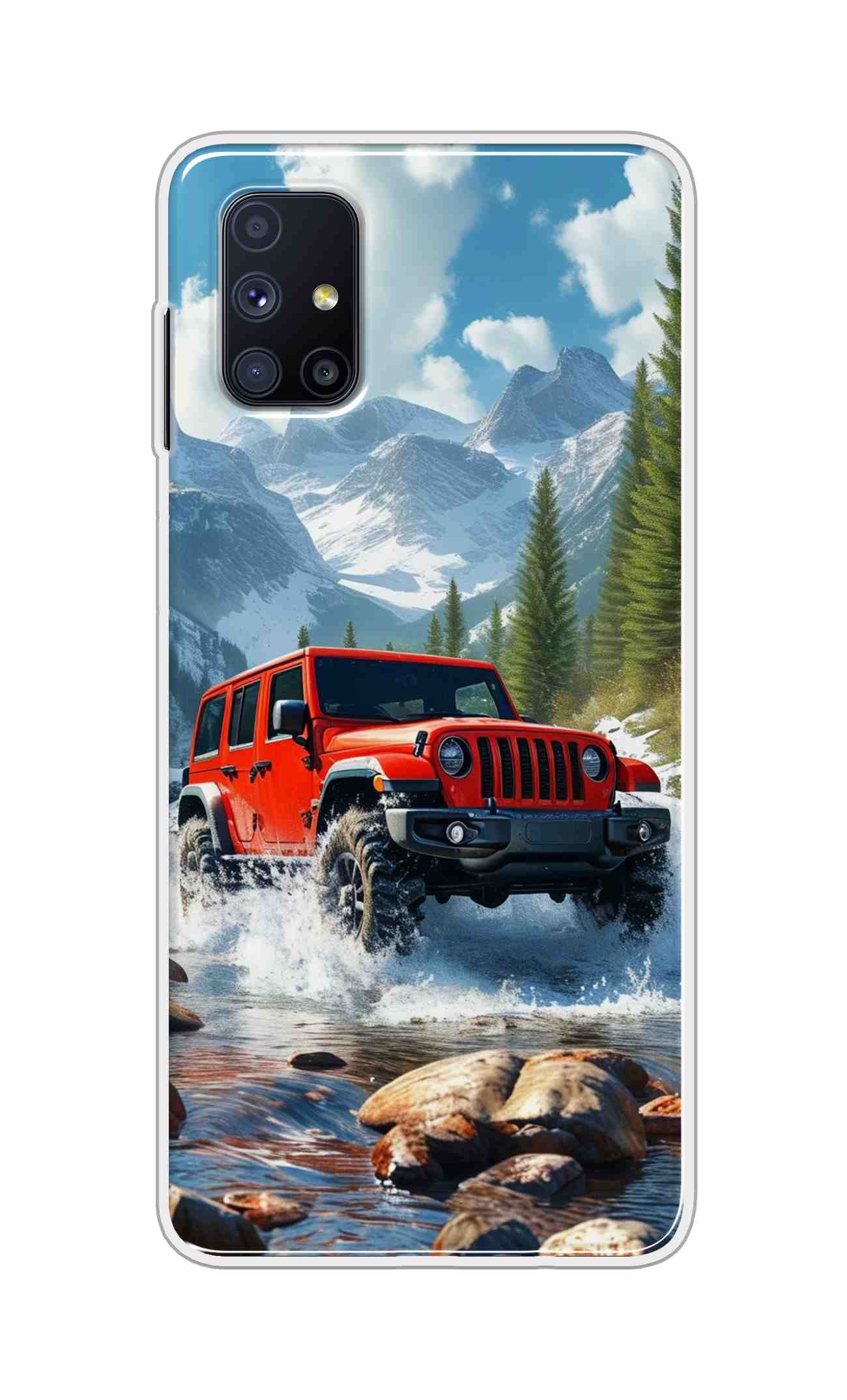 Coberta Back Cover For Samsung Galaxy M51 Back Cover Stylish Case - Red Car in Nature Design D16513