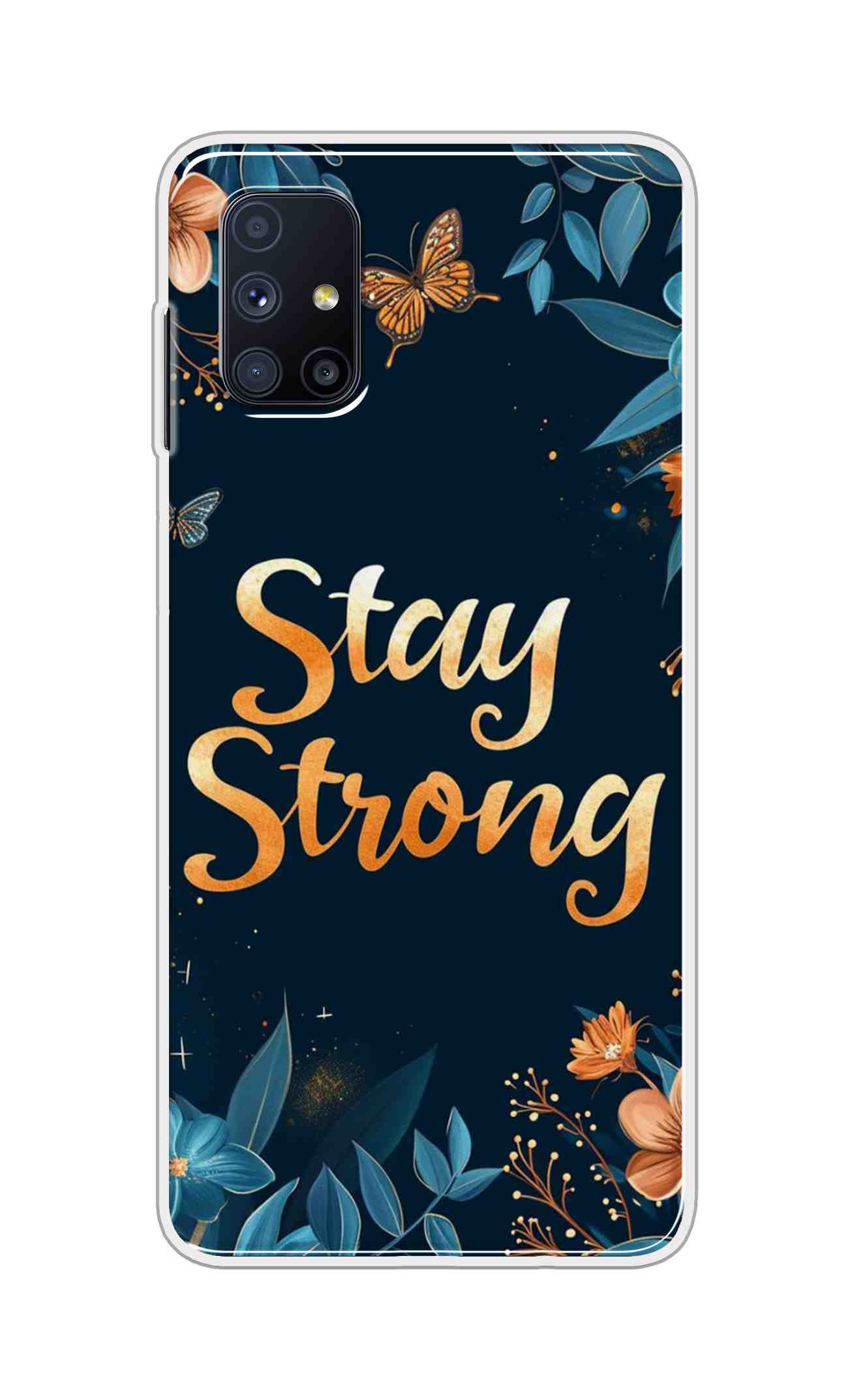 Coberta Back Cover For Samsung Galaxy M51 Back Cover Stylish Case - Stay Strong with Flowers Design D16514