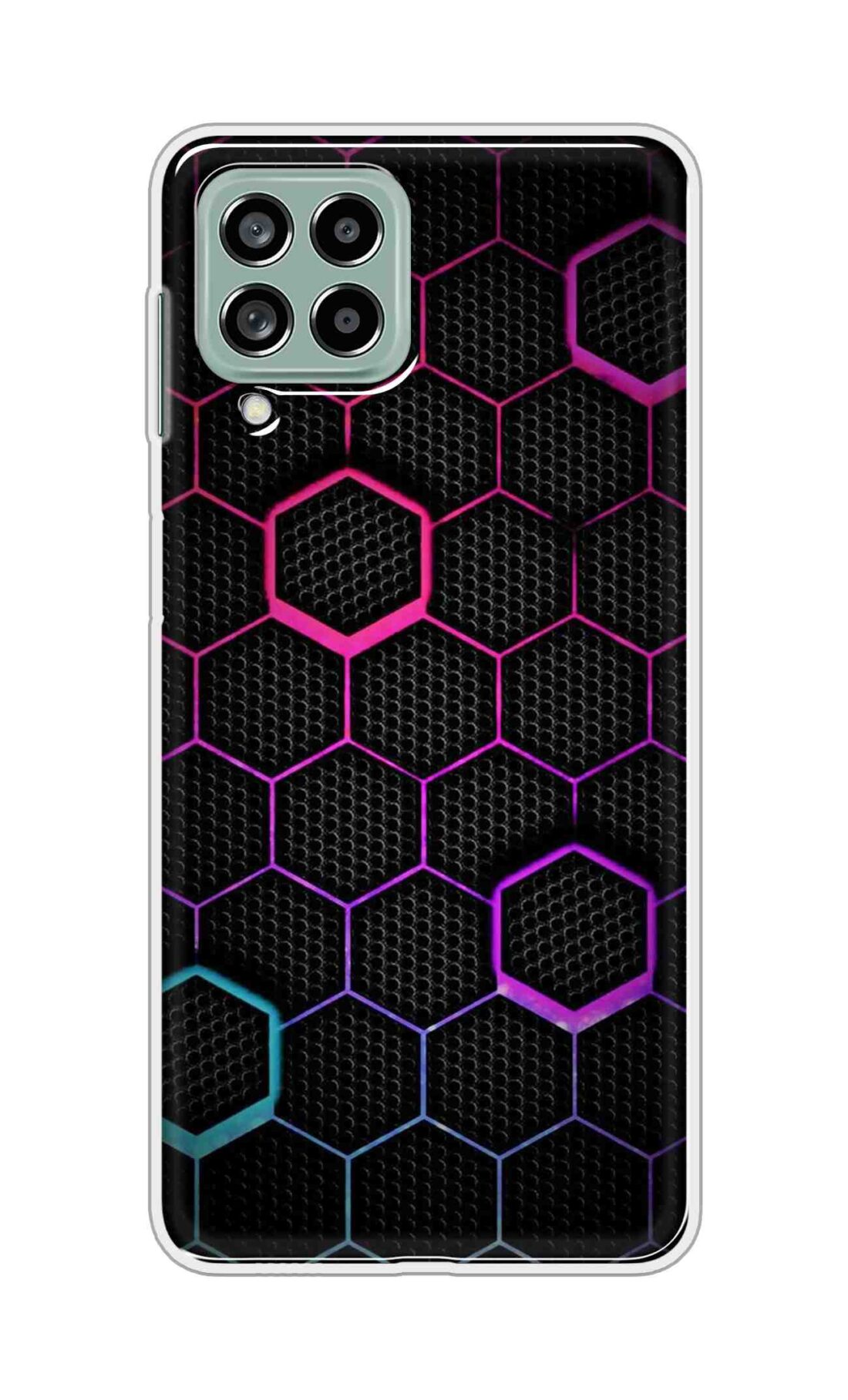 Coberta Back Cover For Samsung Galaxy M53 5G Back Cover Stylish Case - Multicolour Hexogan Pattern Design D16451