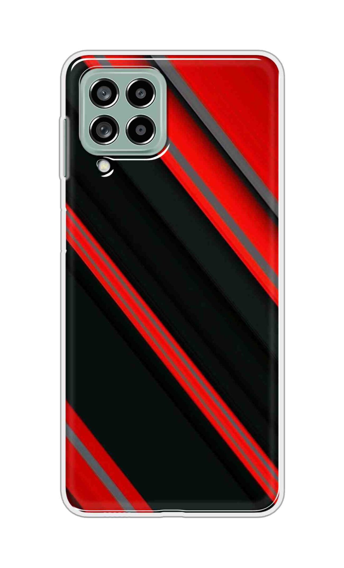 Coberta Back Cover For Samsung Galaxy M53 5G Back Cover Stylish Case - Red and Black 3D Pattern Design D16461