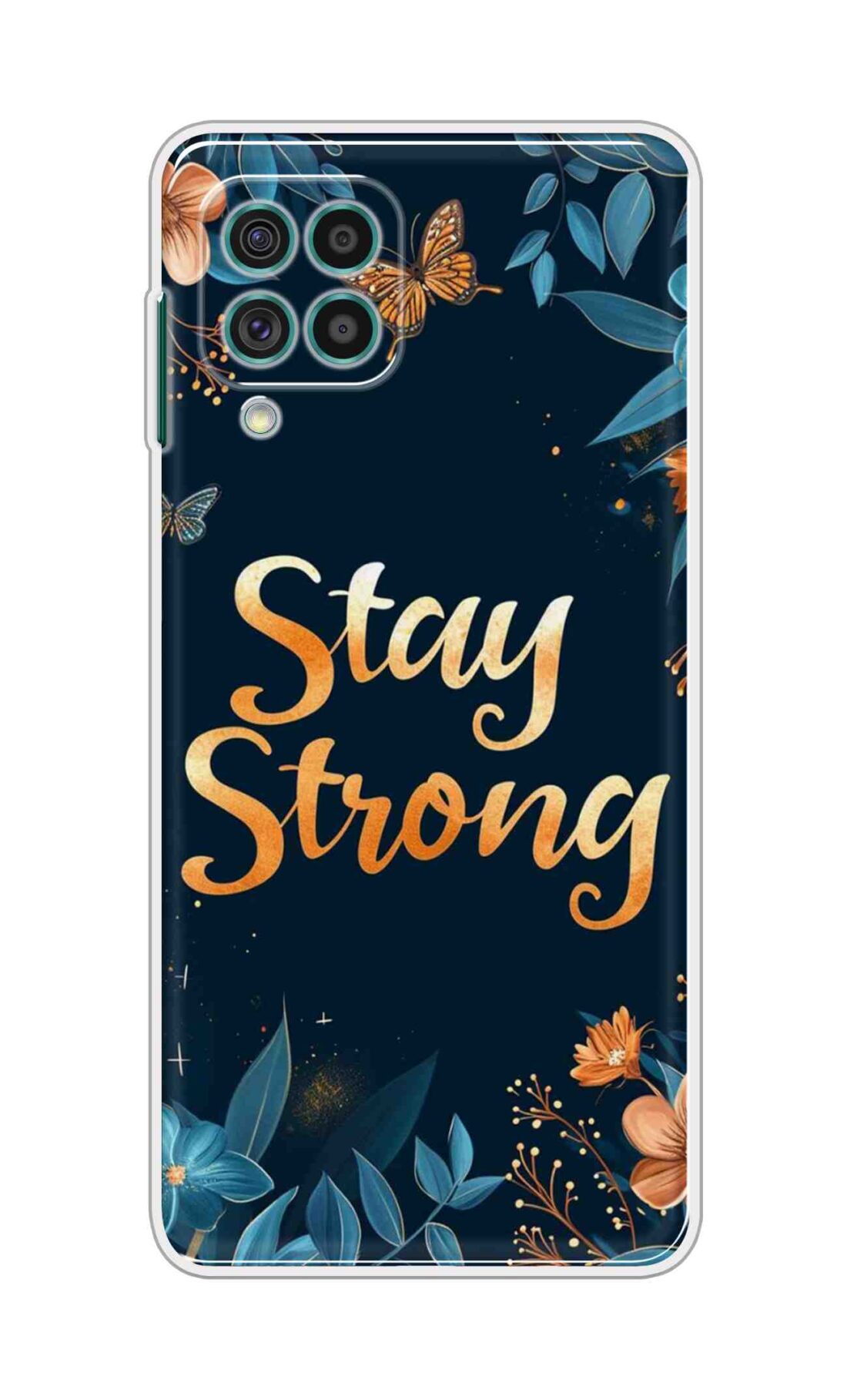 Coberta Back Cover For Samsung Galaxy M62 Back Cover Stylish Case - Stay Strong with Flowers Design D16514