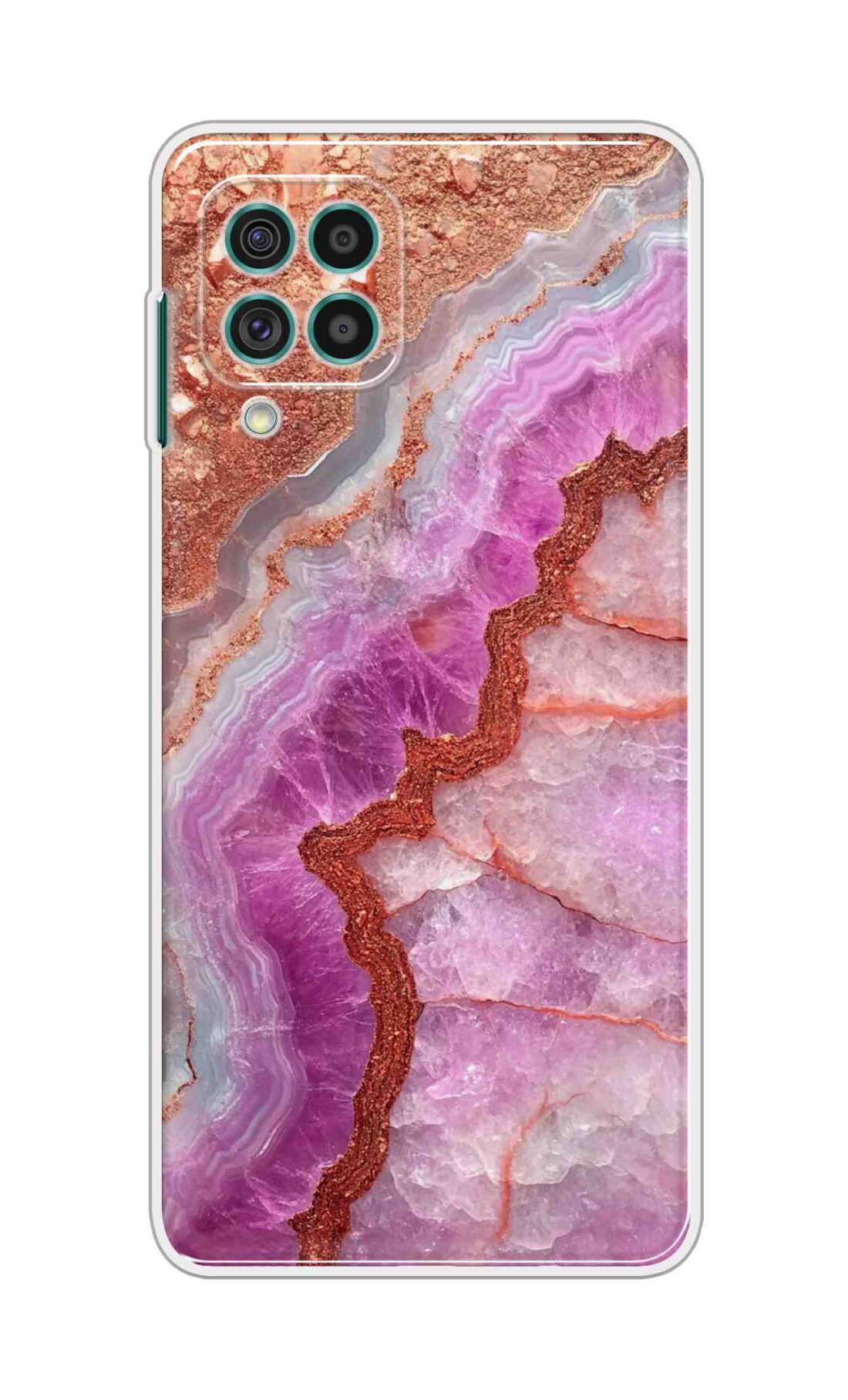 Coberta Back Cover For Samsung Galaxy M62 Back Cover Stylish Case - Multicolour Marble Design D16532
