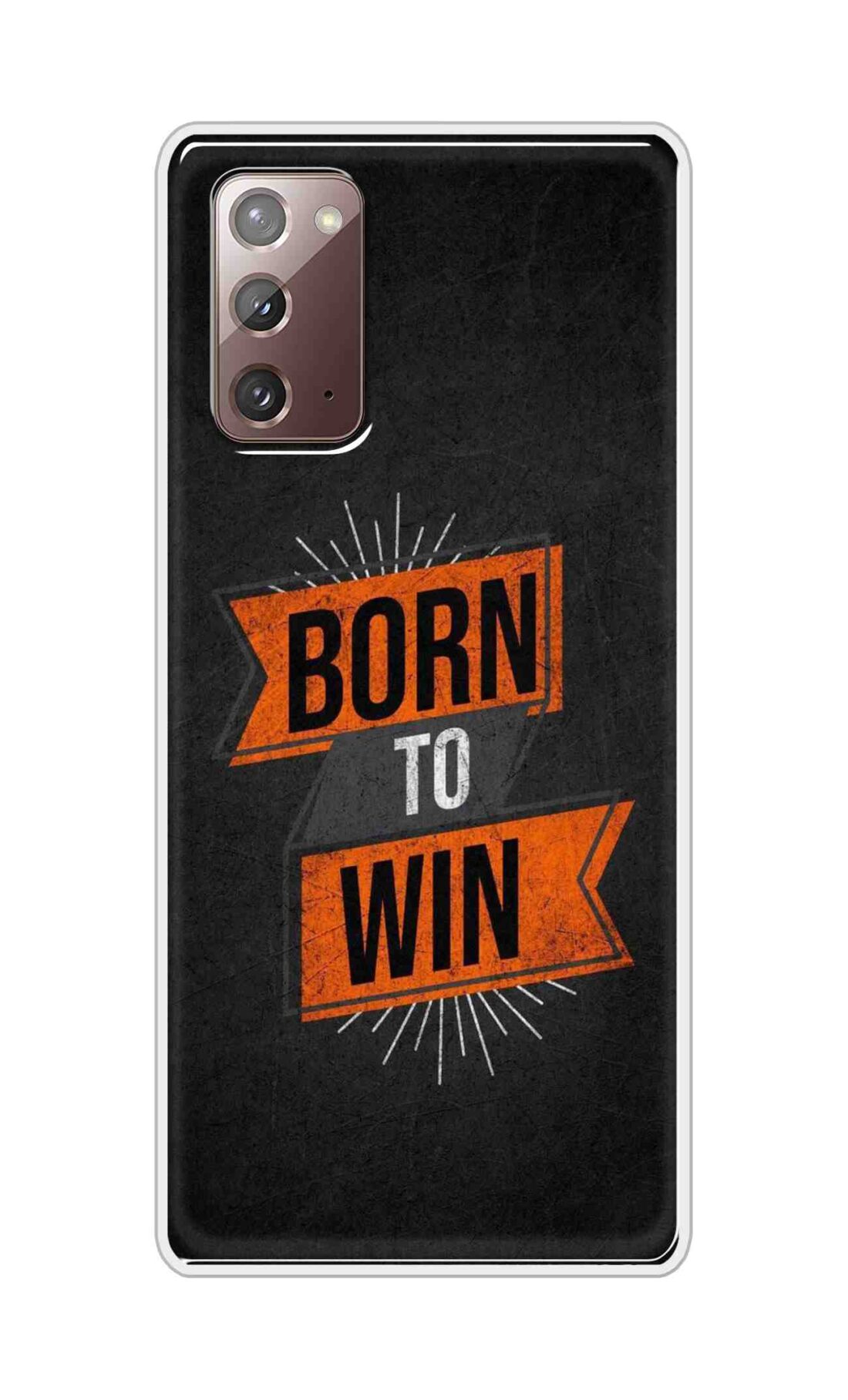 Coberta Back Cover For Samsung Galaxy Note 20 Back Cover Stylish Case - Born to Win in Black Design D16556