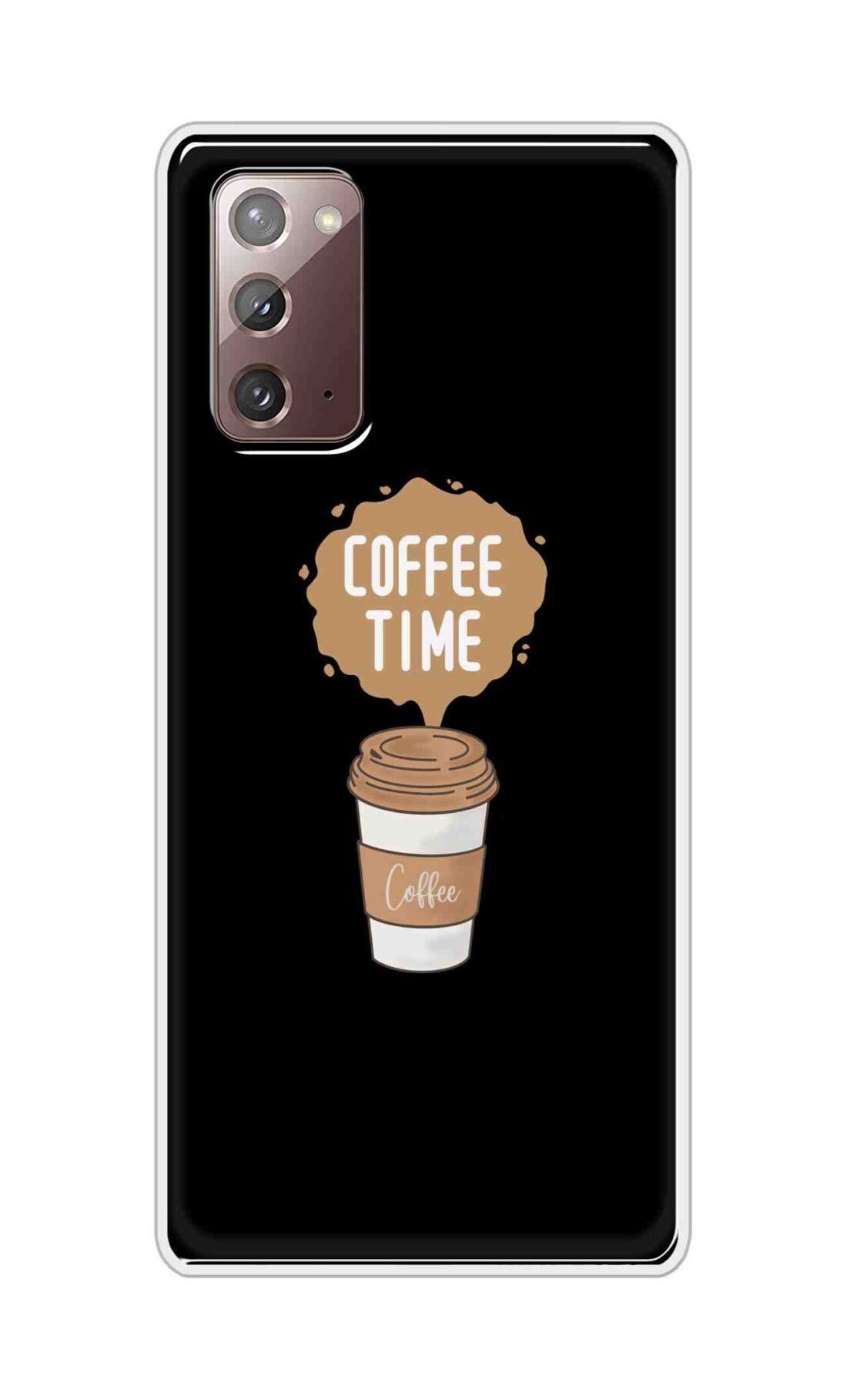 Coberta Back Cover For Samsung Galaxy Note 20 Back Cover Stylish Case - Coffee Time in Black Design D16647