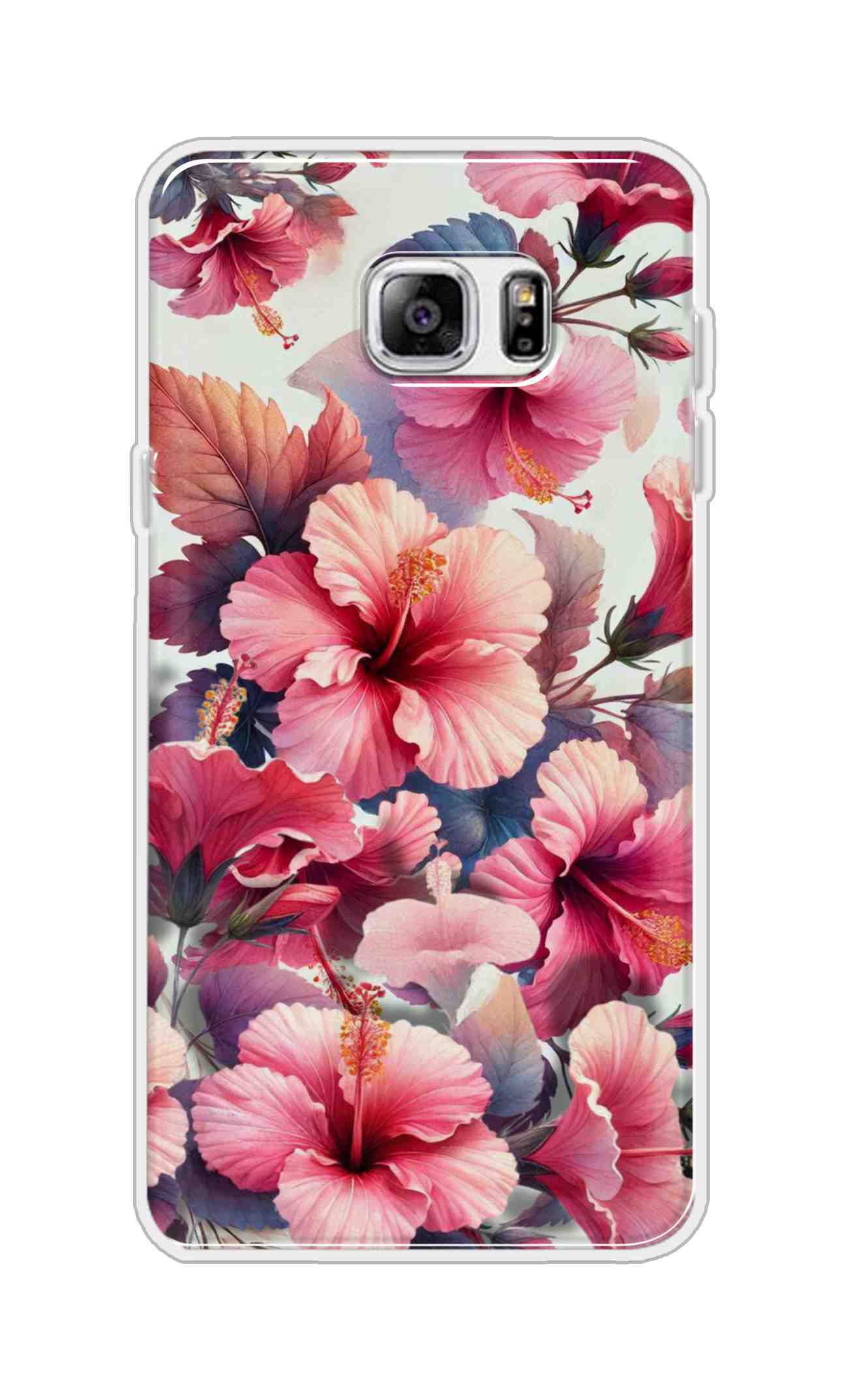 Coberta Back Cover For Samsung Galaxy Note 5 Back Cover Stylish Case - Pink Leaves and Flowers Design D16525