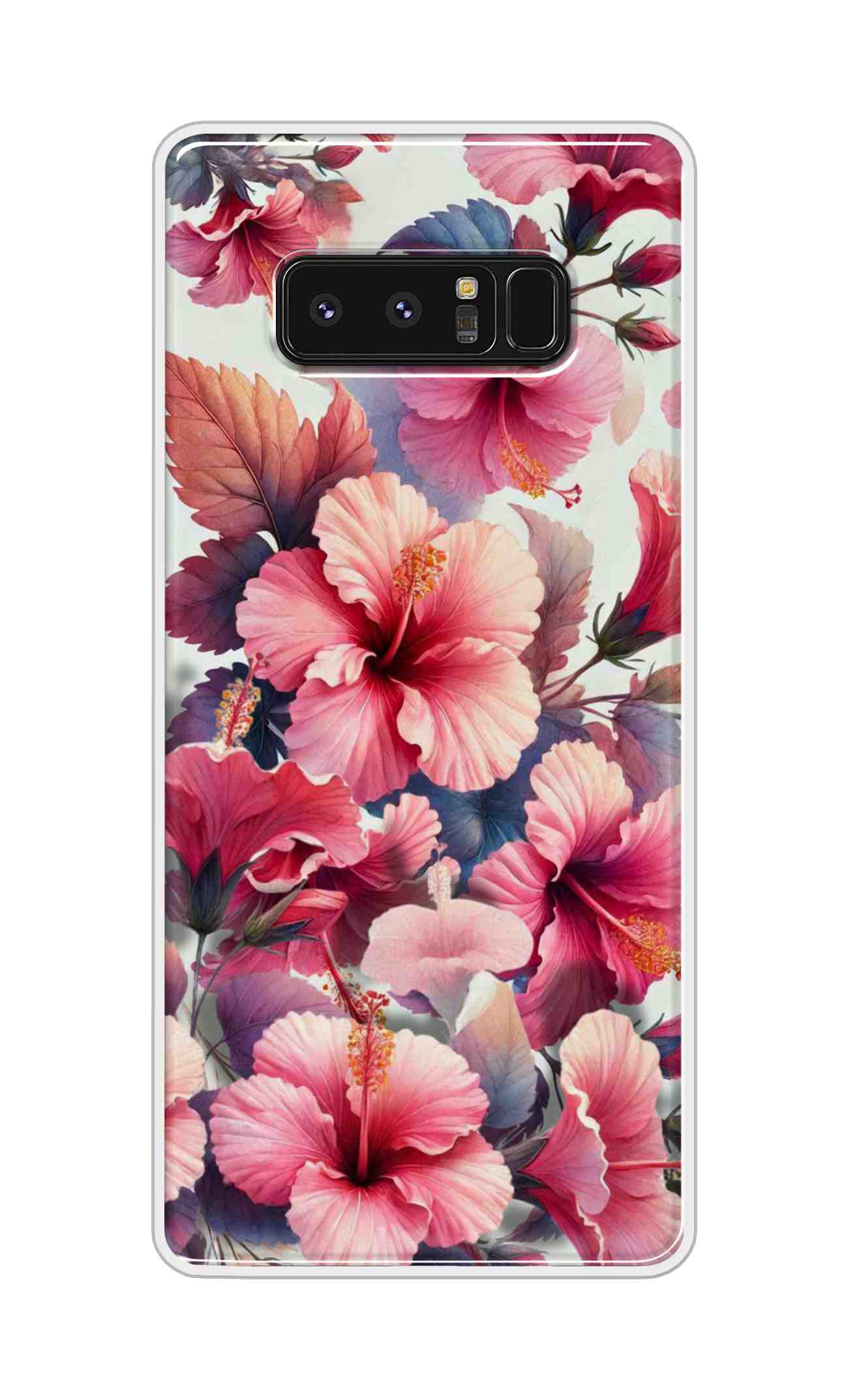 Coberta Back Cover For Samsung Galaxy Note 8 Back Cover Stylish Case - Pink Leaves and Flowers Design D16525