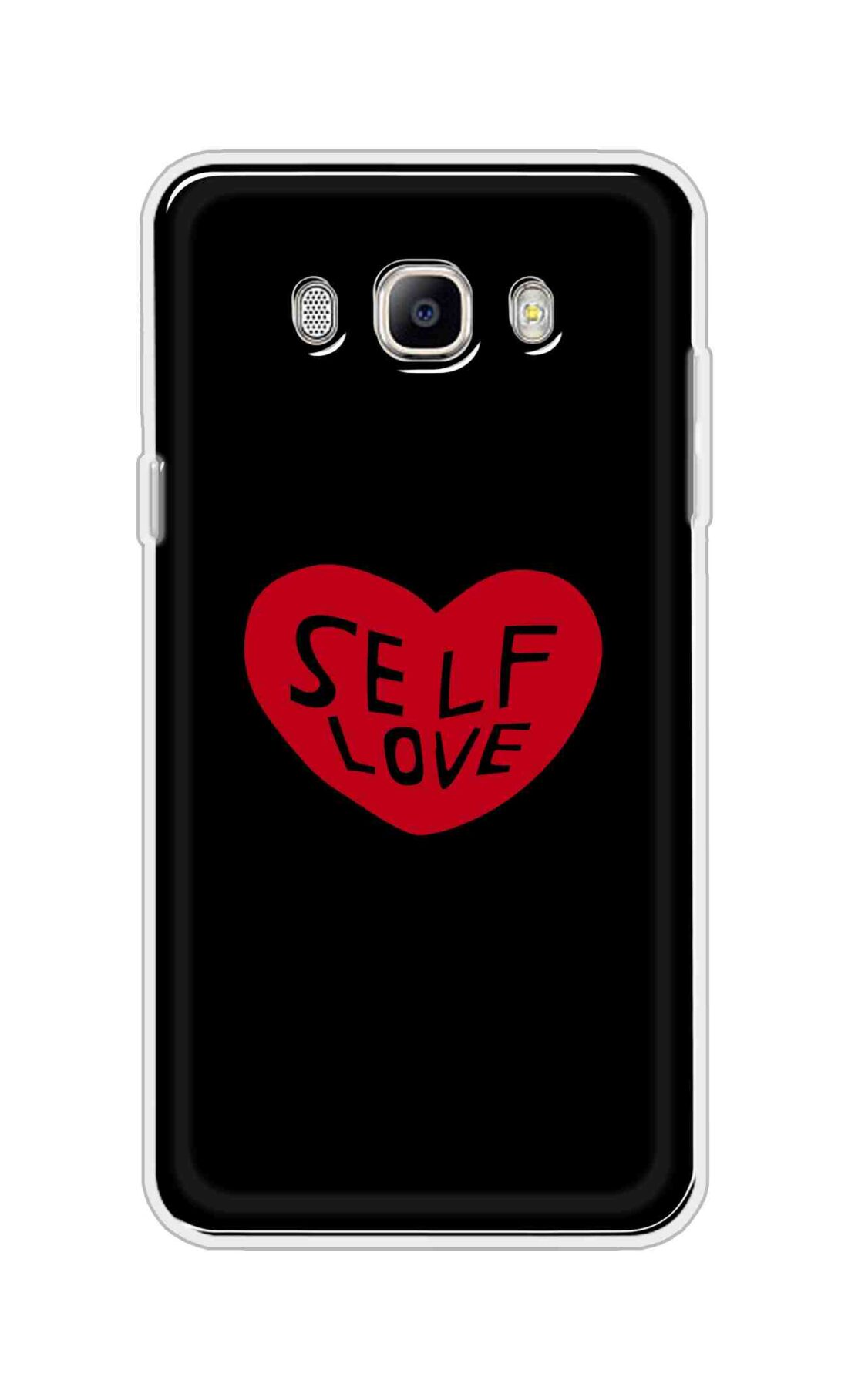 Coberta Back Cover For Samsung Galaxy On8 Back Cover Stylish Case - Self Love Heart in Black Design D16516