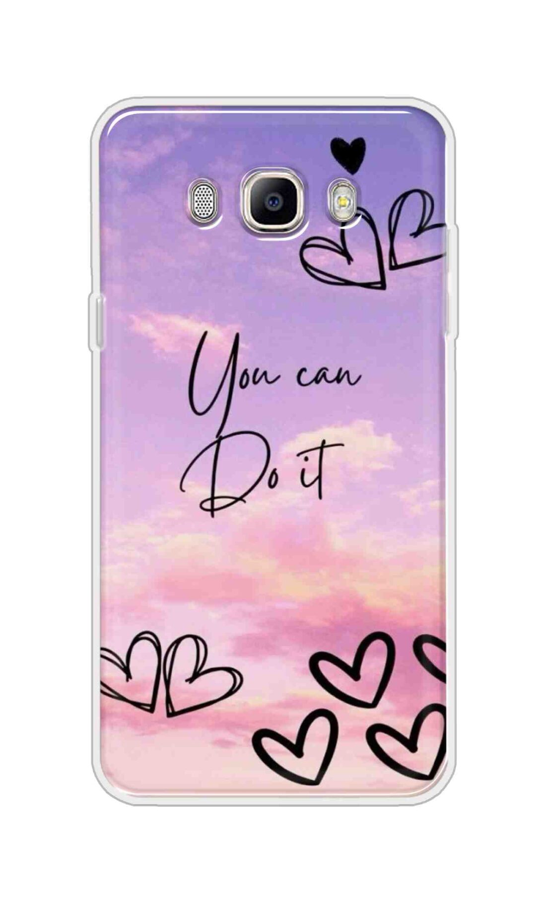 Coberta Back Cover For Samsung Galaxy On8 Back Cover Stylish Case - You Can Do It and Hearts Design D16539