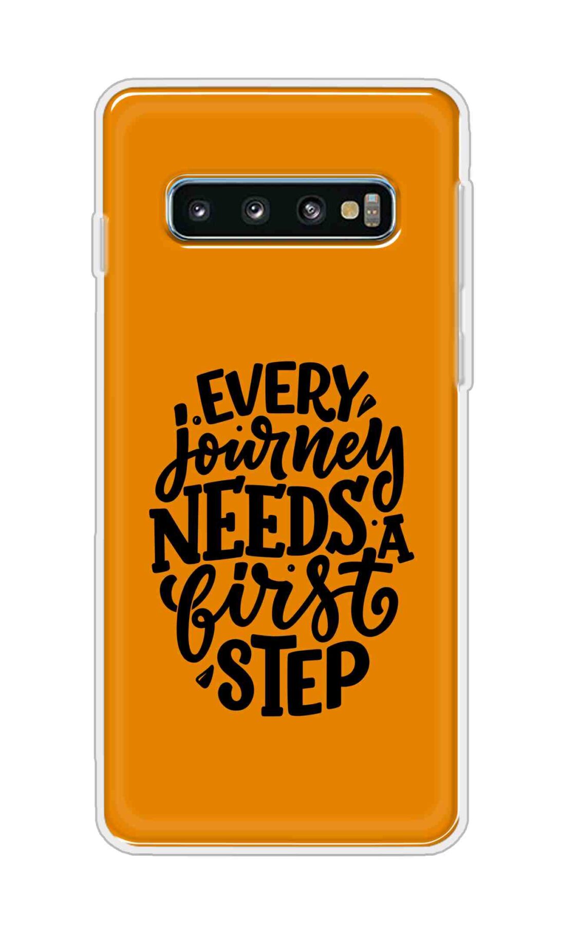 Coberta Back Cover For Samsung Galaxy S10 Back Cover Stylish Case - Every Journey Needs a First Step in Orange Design D16503
